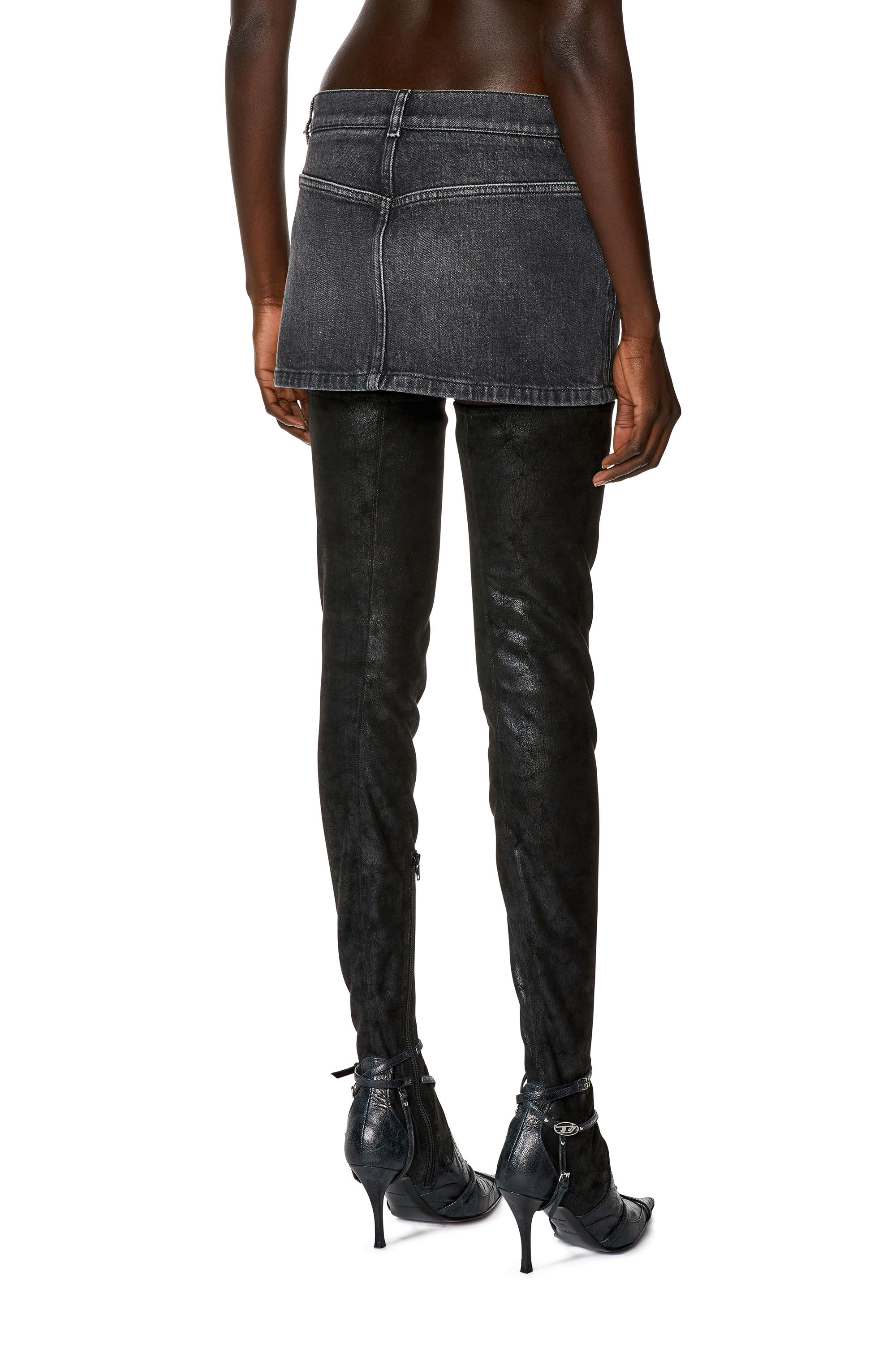 Diesel - DE-RON-S2, Woman Mini skirt in denim in Black - Image 4