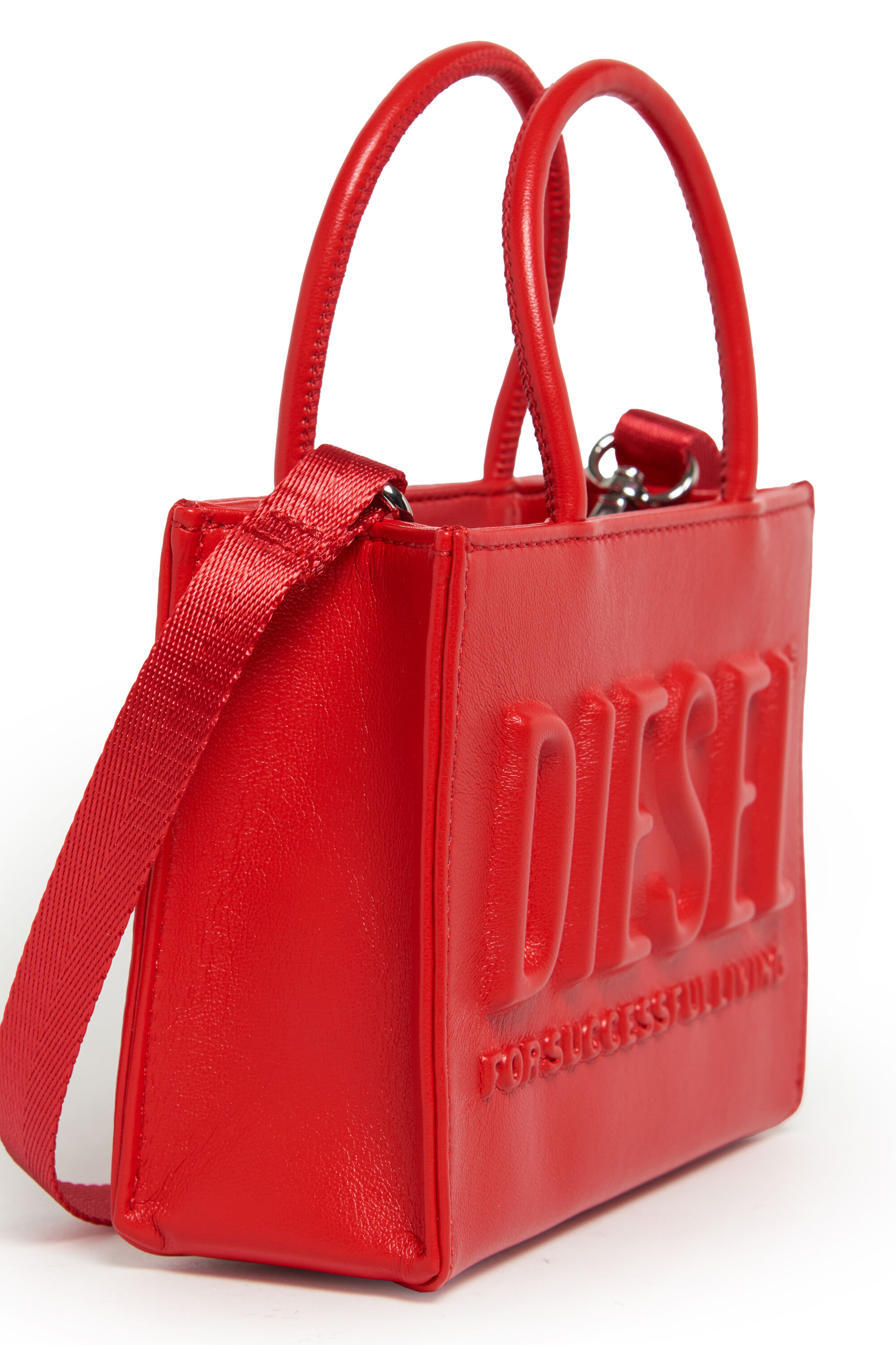 Diesel - DSL 3D MINI BAG, Woman's Dsl 3D - Handbag with handles in Red - 3