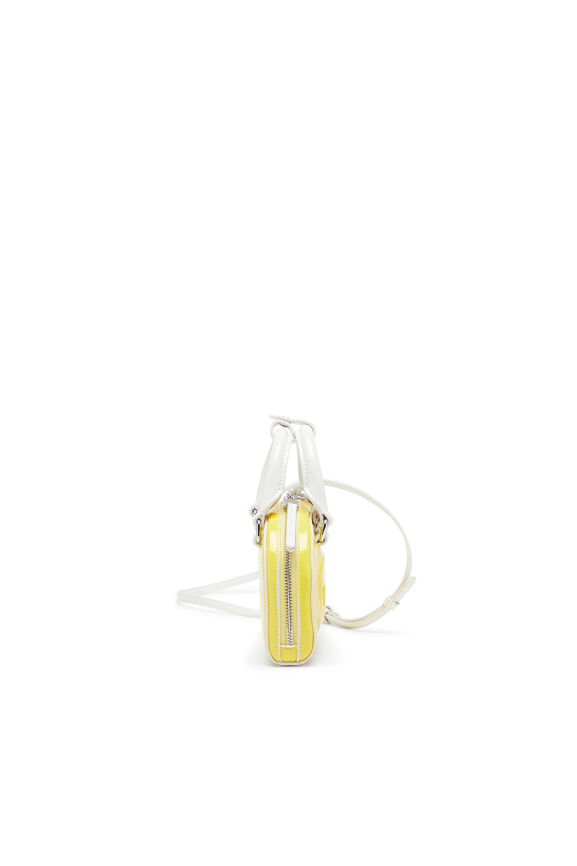 Diesel - 1DR DOME CROSSBODY XS, Woman's 1DR Dome-Slim bowling bag with naplak effect in Yellow - 5