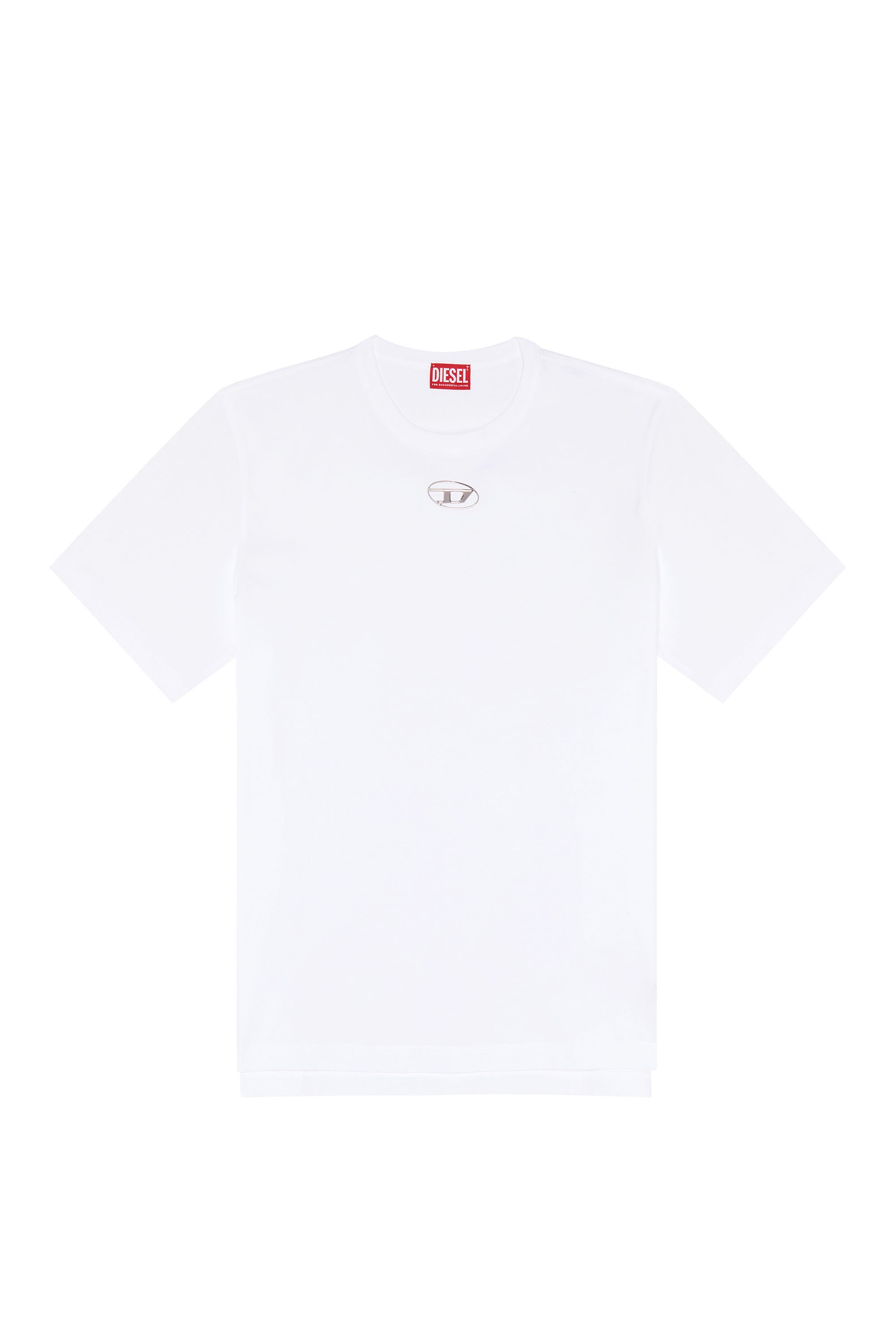 Diesel - T-JUST-OD, Man T-shirt with injection moulded logo in White - Image 2