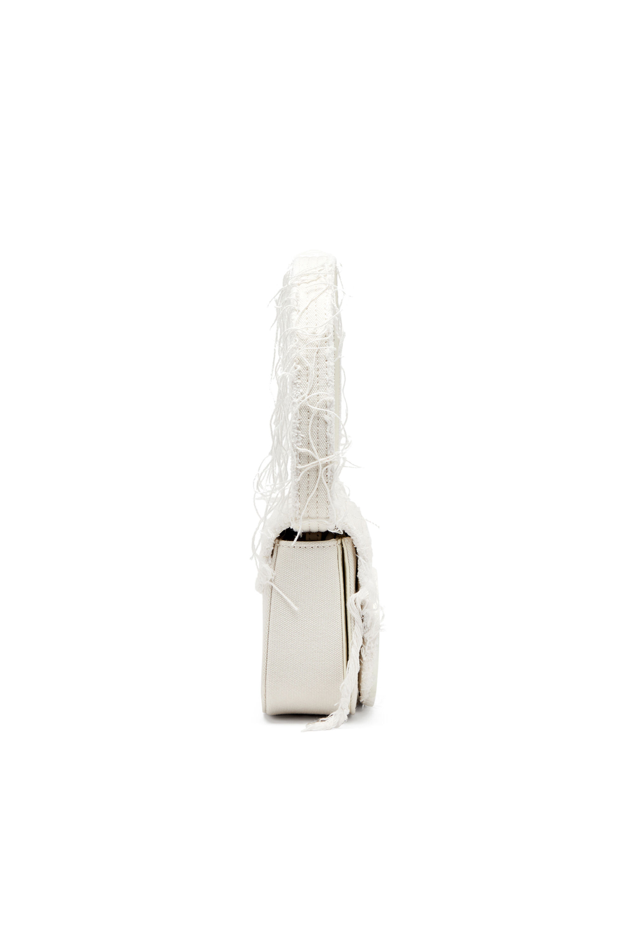 Diesel - 1DR, Woman's 1DR-Iconic shoulder bag in canvas and leather in White - 4
