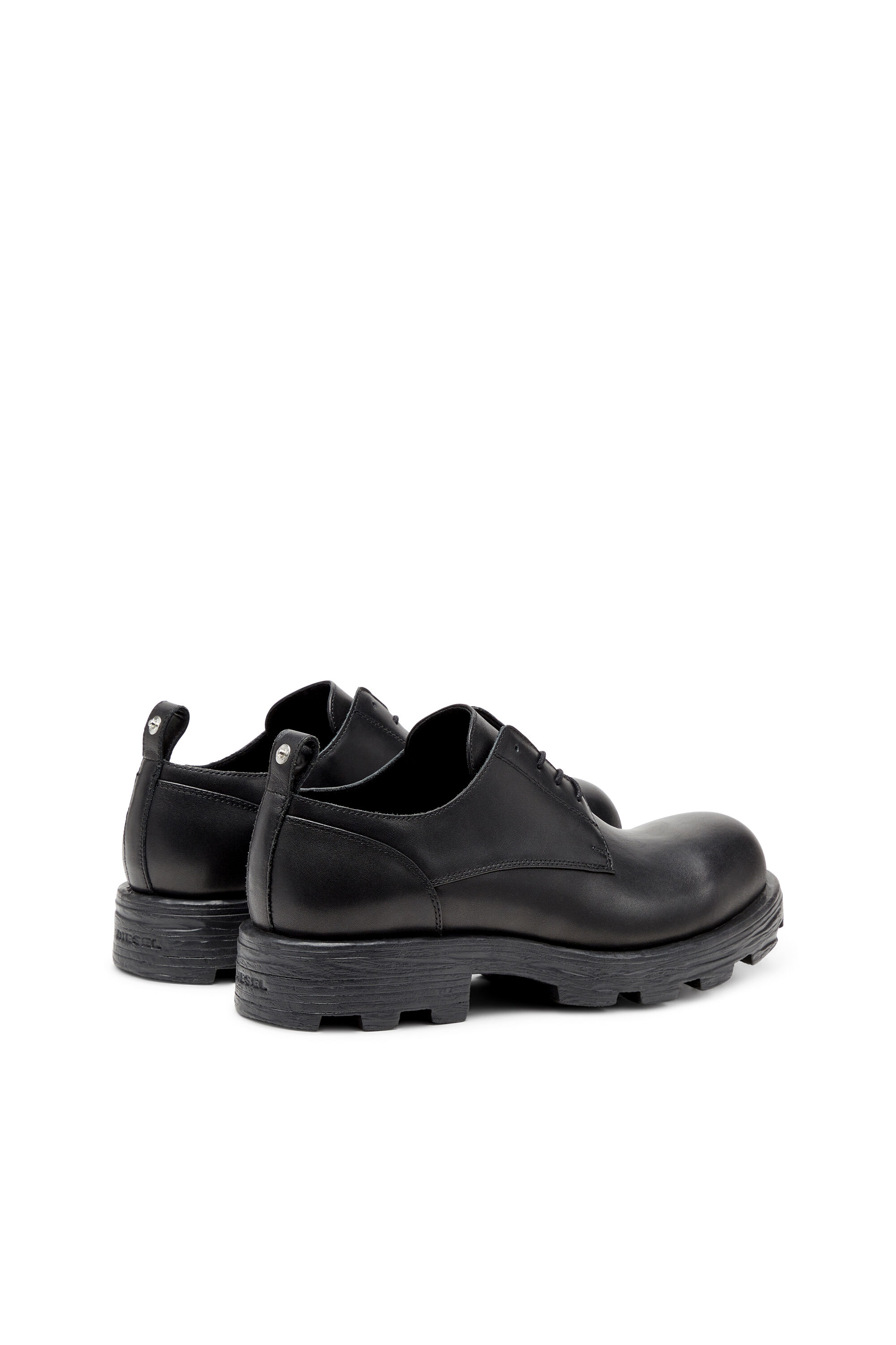 Diesel - D-HAMMER SH, Man D-Hammer-Derby shoes in textured leather in Black - Image 3