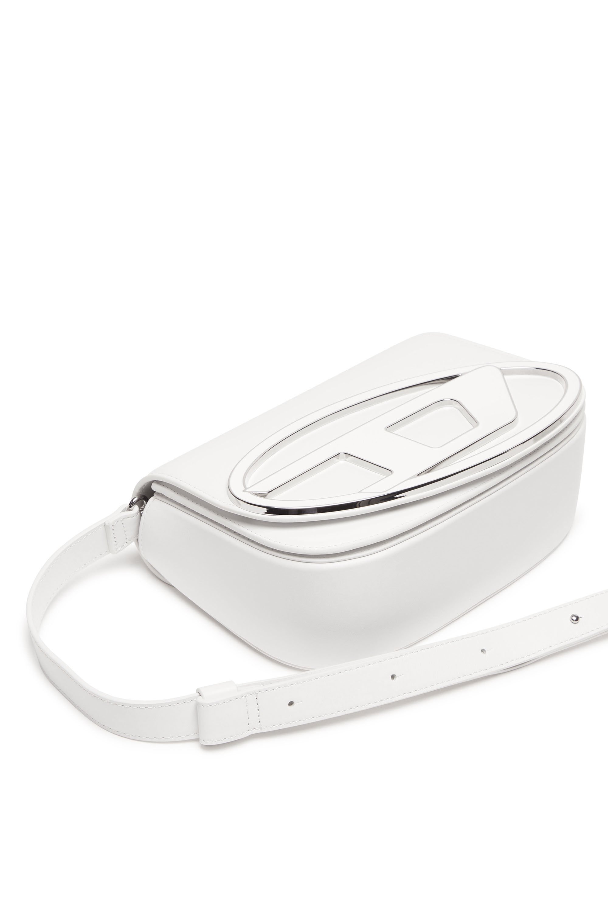 Diesel - 1DR M, Woman 1DR M-Iconic medium shoulder bag in leather in White - Image 2