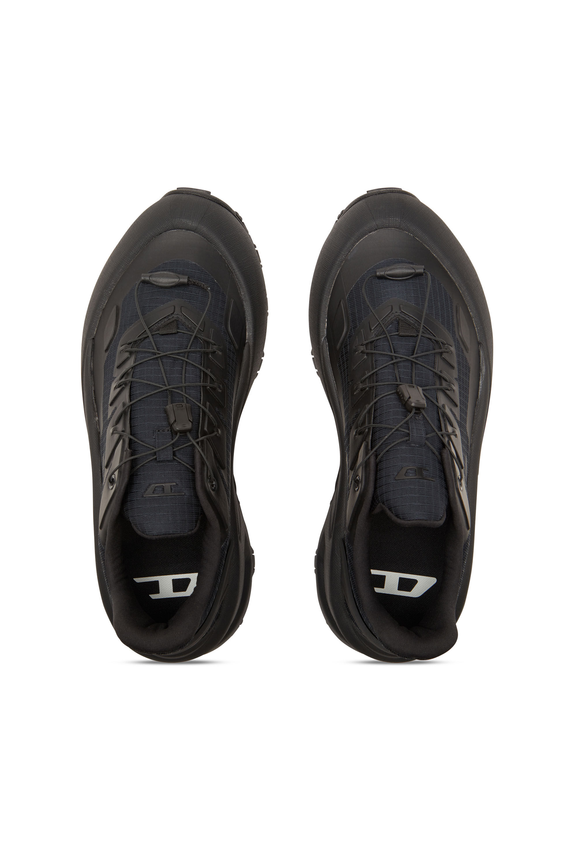 Diesel - D-CAGE RUNNER, Man's D-Cage Runner-Sneakers in TPU-trimmed ripstop in Black - 4