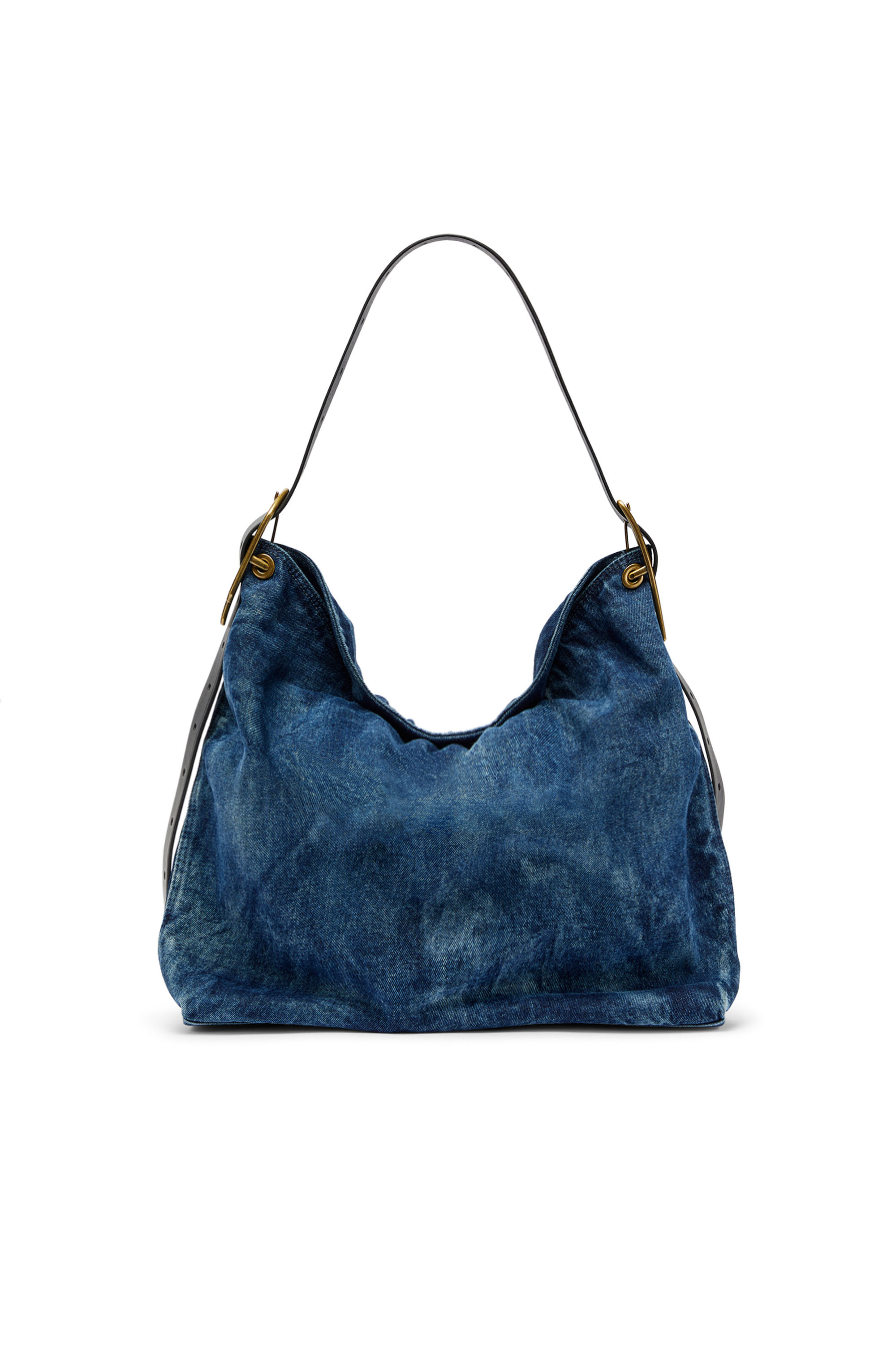 Diesel - D-LINE HOBO, Woman's D-Line-Denim hobo bag in Medium blue - 1