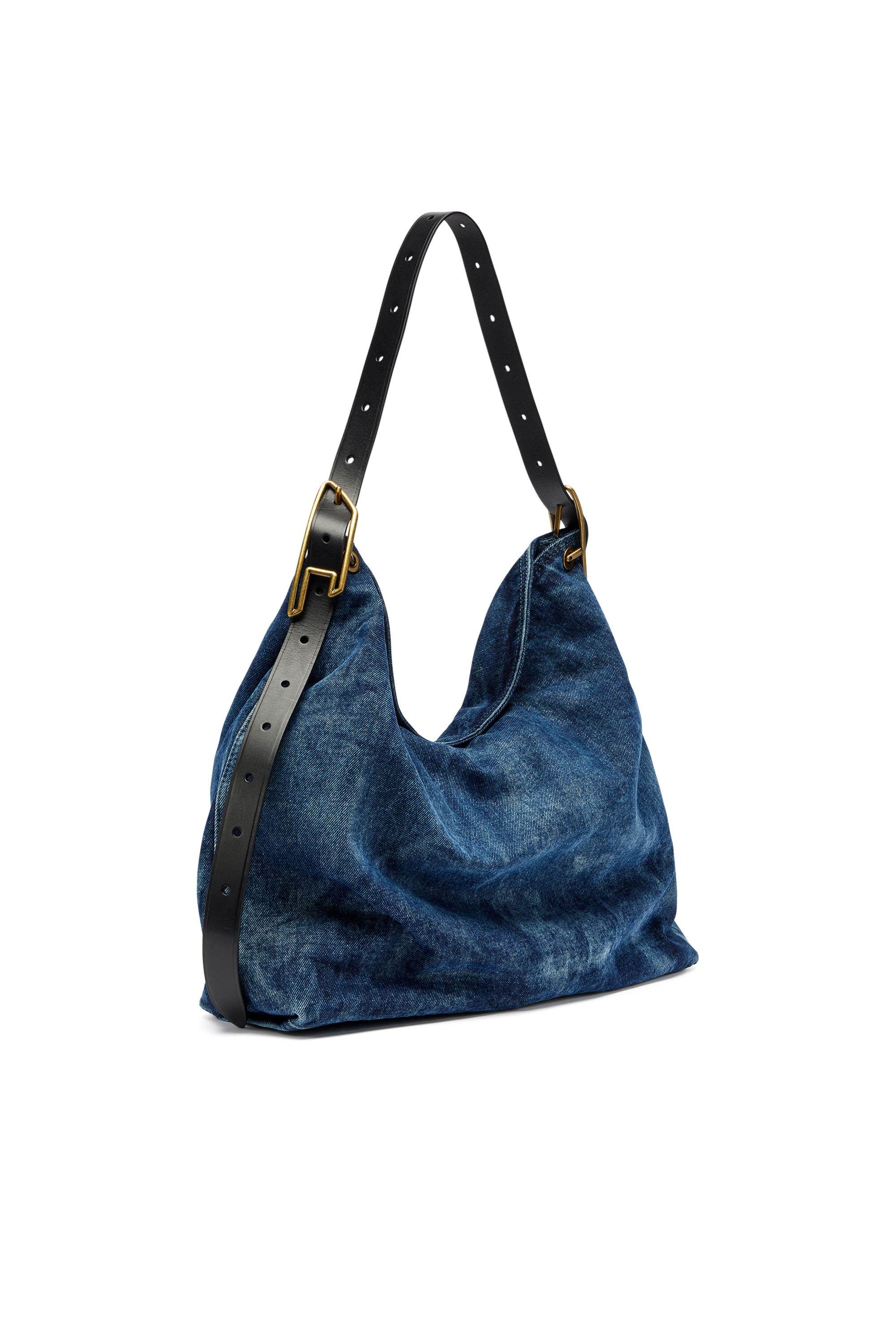 Diesel - D-LINE HOBO, Woman's D-Line-Denim hobo bag in Medium blue - 1