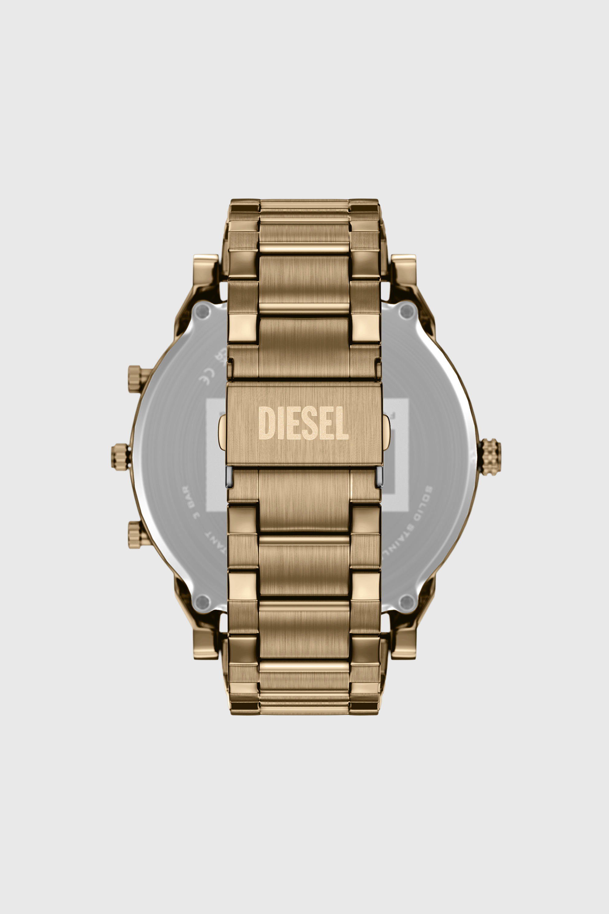 Diesel - DZ7497 WATCH, Man's Mr. Daddy Slim date antique gold-tone stainless steel watch in Gold - 3
