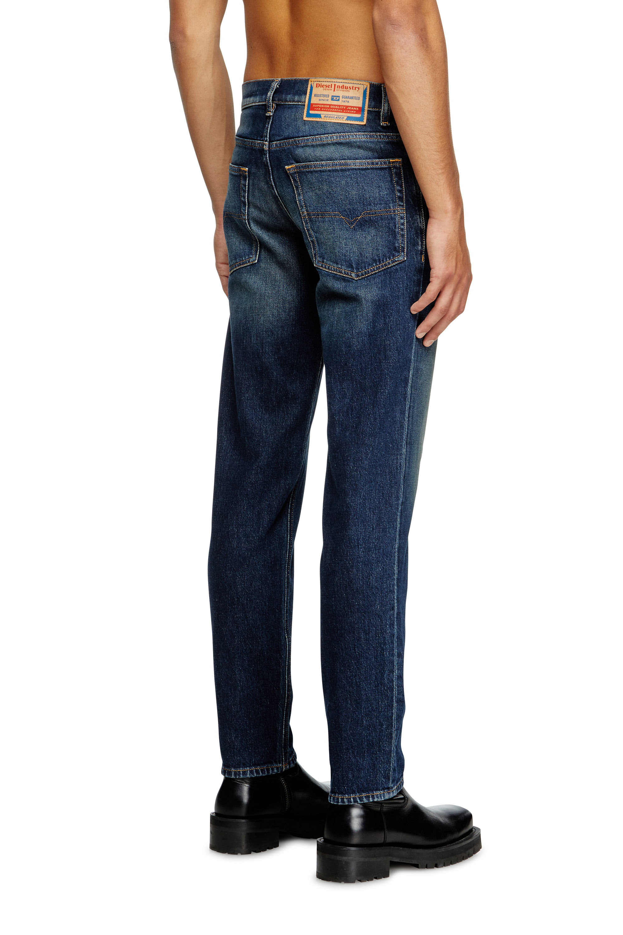 Regular Jeans 2023 D-Finitive 09M10, Dark Blue Diesel - Man's Regular Jeans 2023 D-Finitive 09M10, Dark Blue - 4
