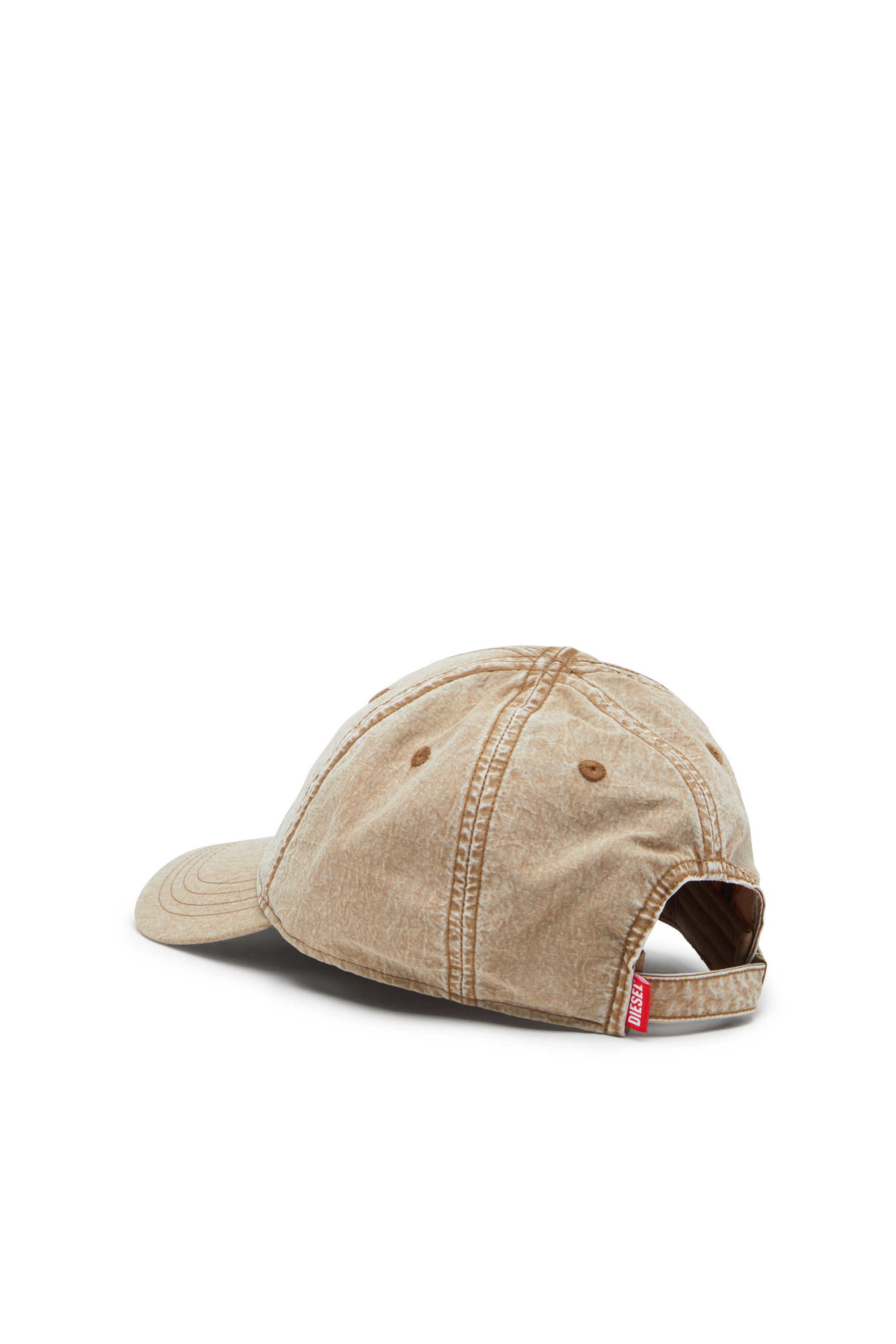 Diesel - C-NYLOFF, Man's Baseball cap with embroidered Oval D in Light Brown - 2