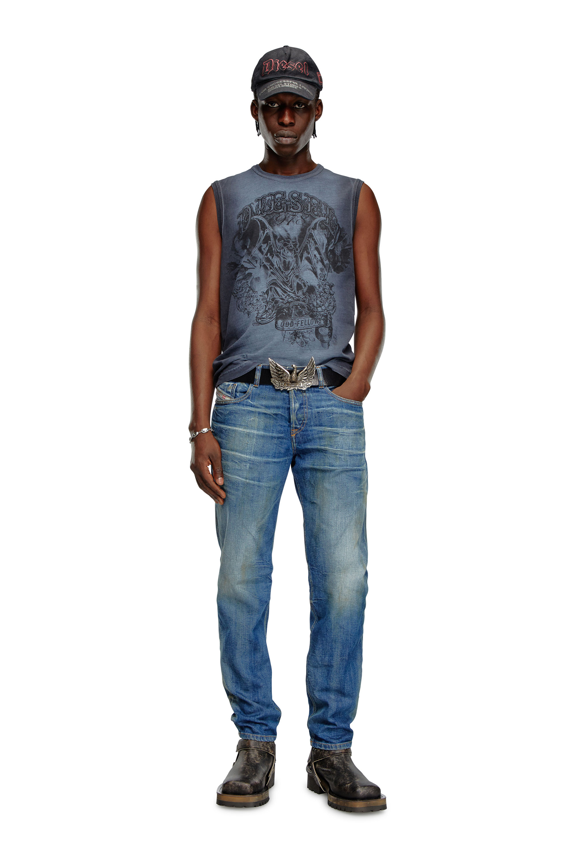 Diesel - Tapered Jeans 2023 D-Finitive 09J66, Medium blue - Image 2