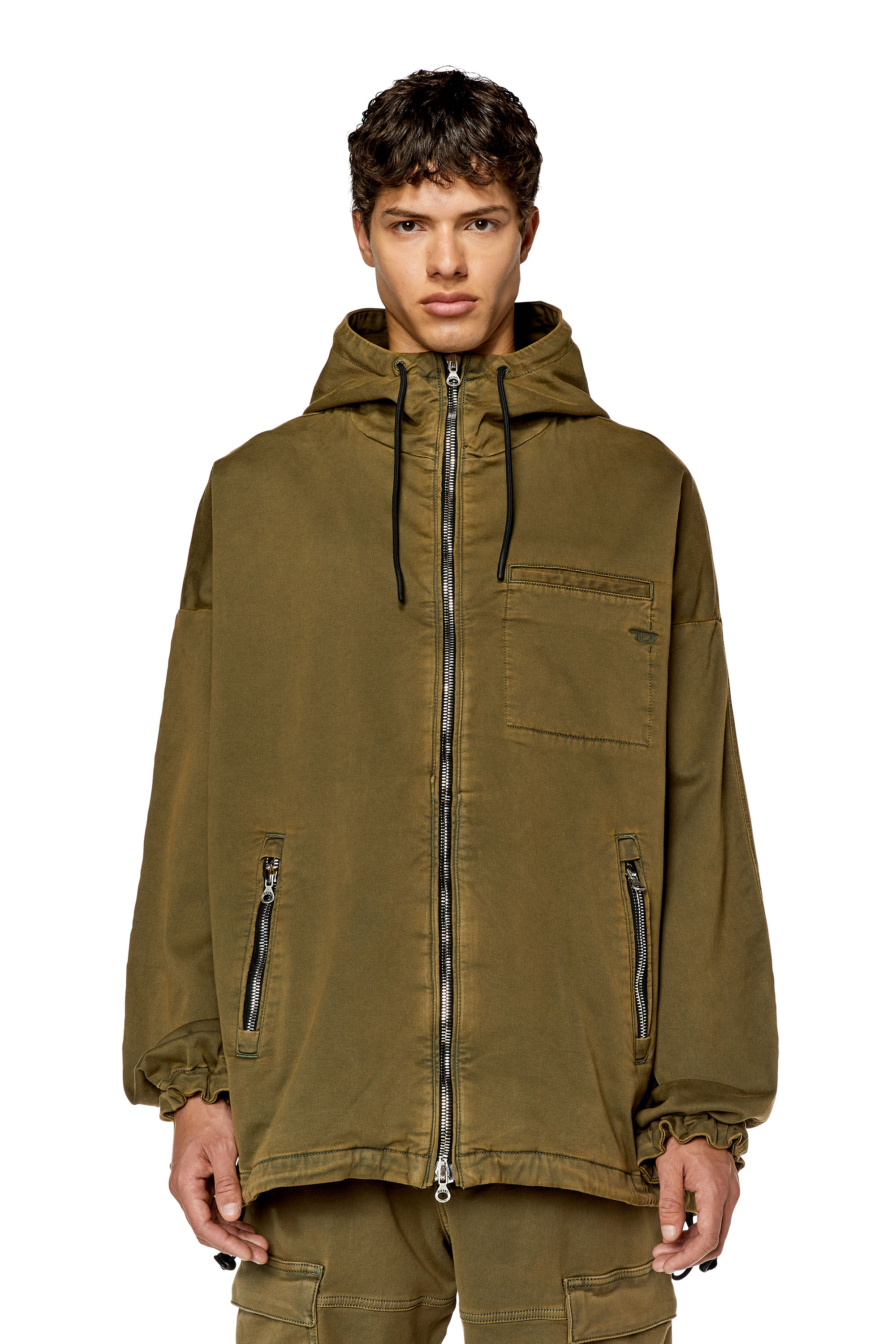 Men's Hooded JoggJeans jacket | Green | Diesel