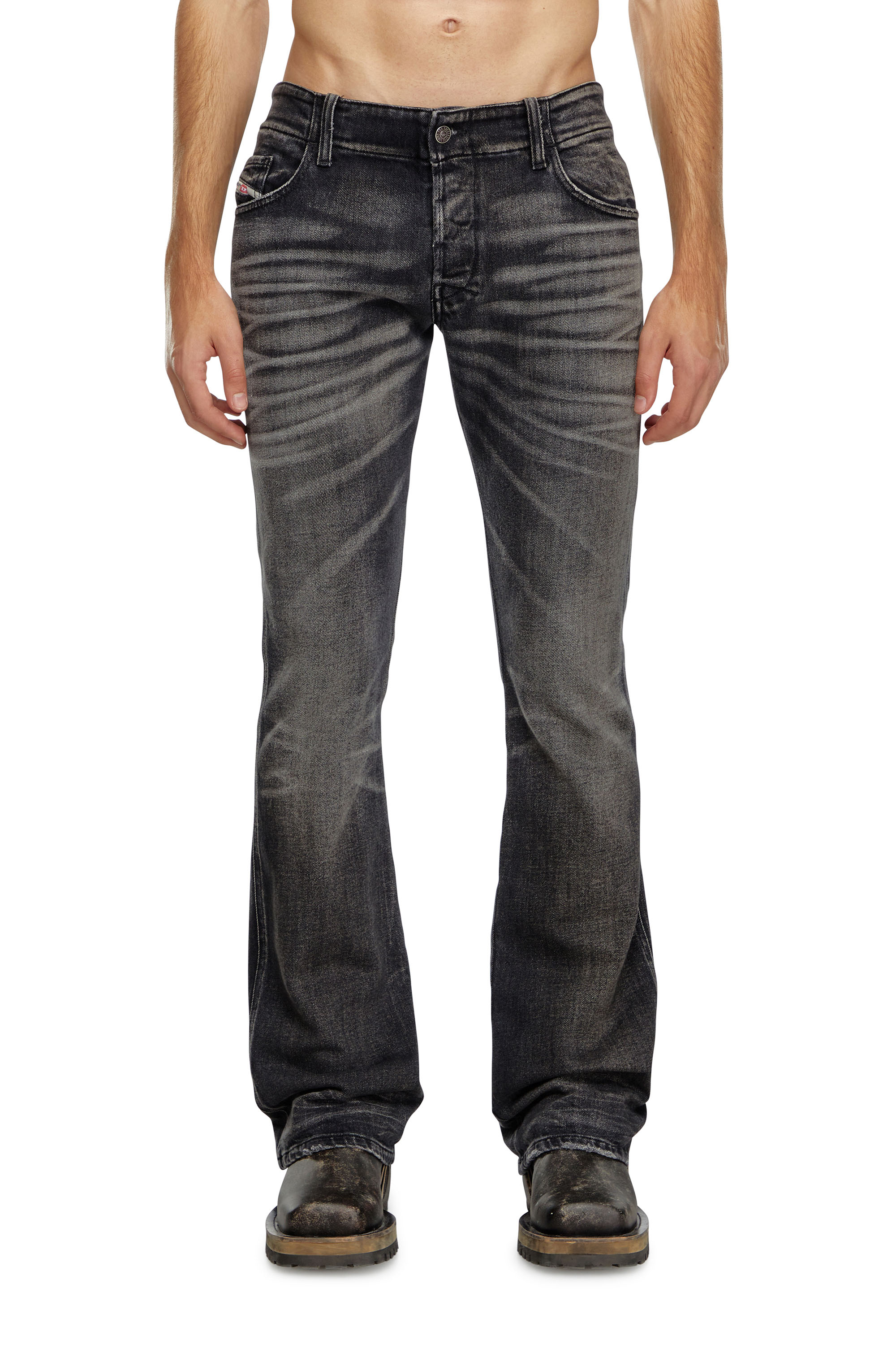 Diesel - Man Bootcut Jeans D-Backler 09J65, Black/Dark grey - Image 2