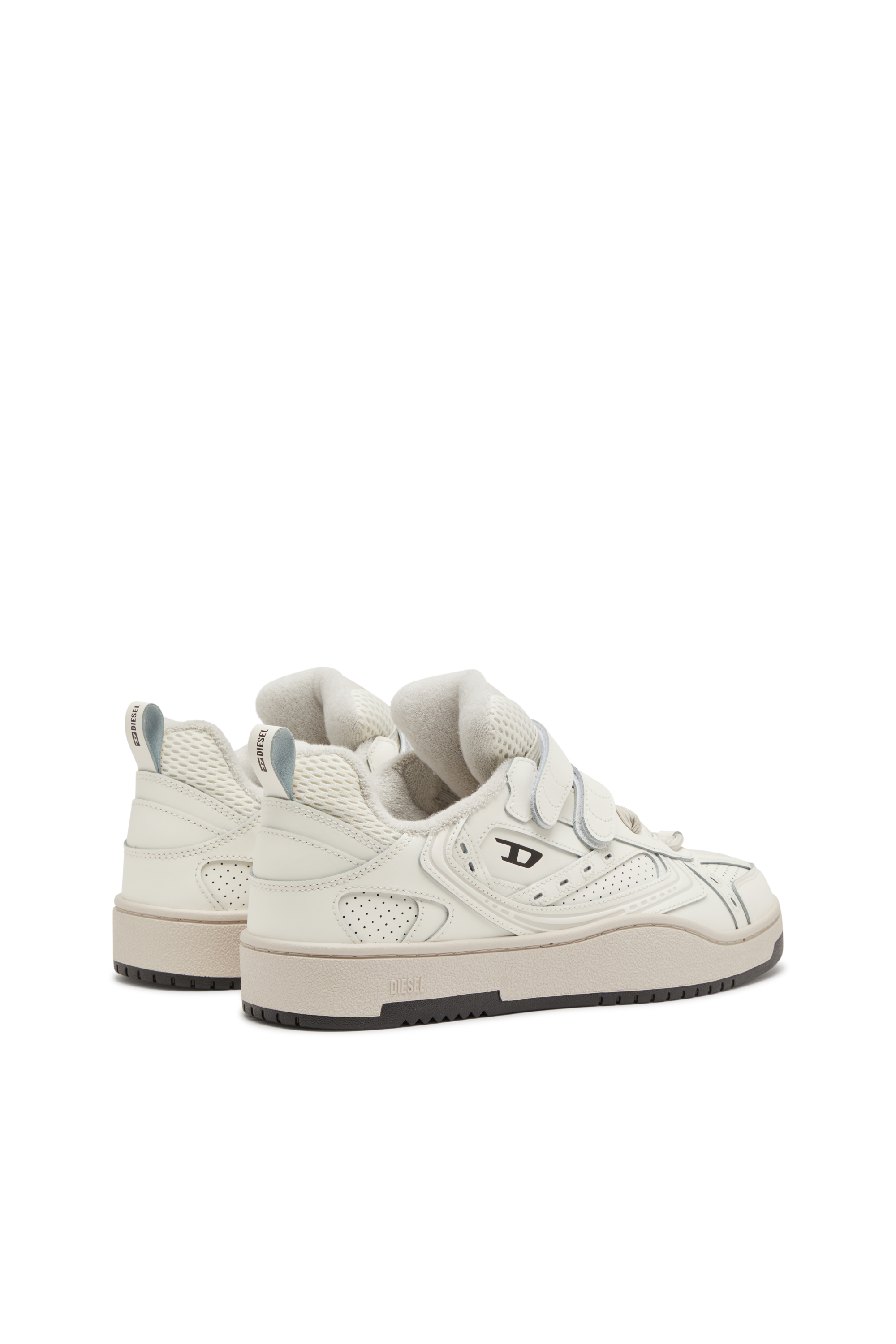 Diesel - S-UKIYO SKT, Man's S-Ukiyo-Monochrome sneaker with straps in White - 3