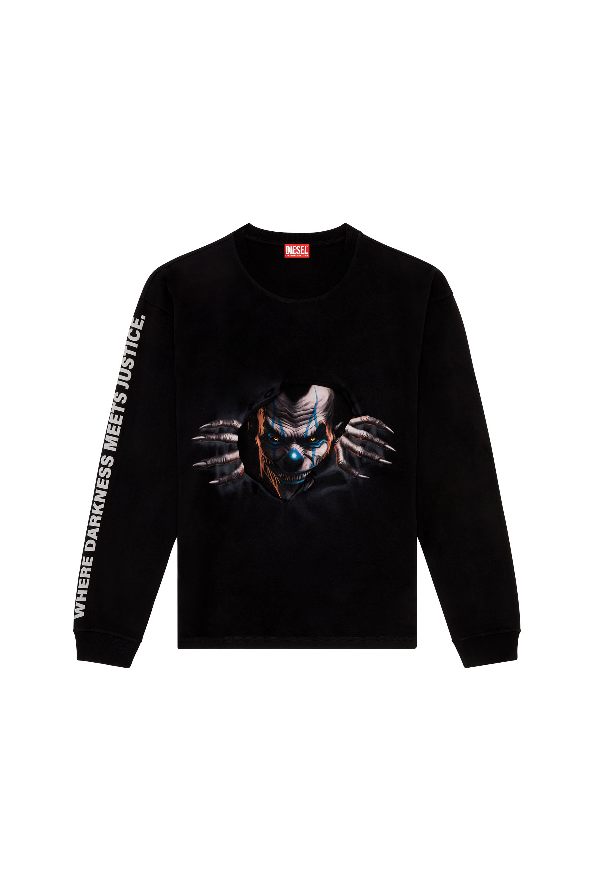 Diesel - T-BOXT-LS-P1, Man Long-sleeve T-shirt with poster print in Black - Image 5