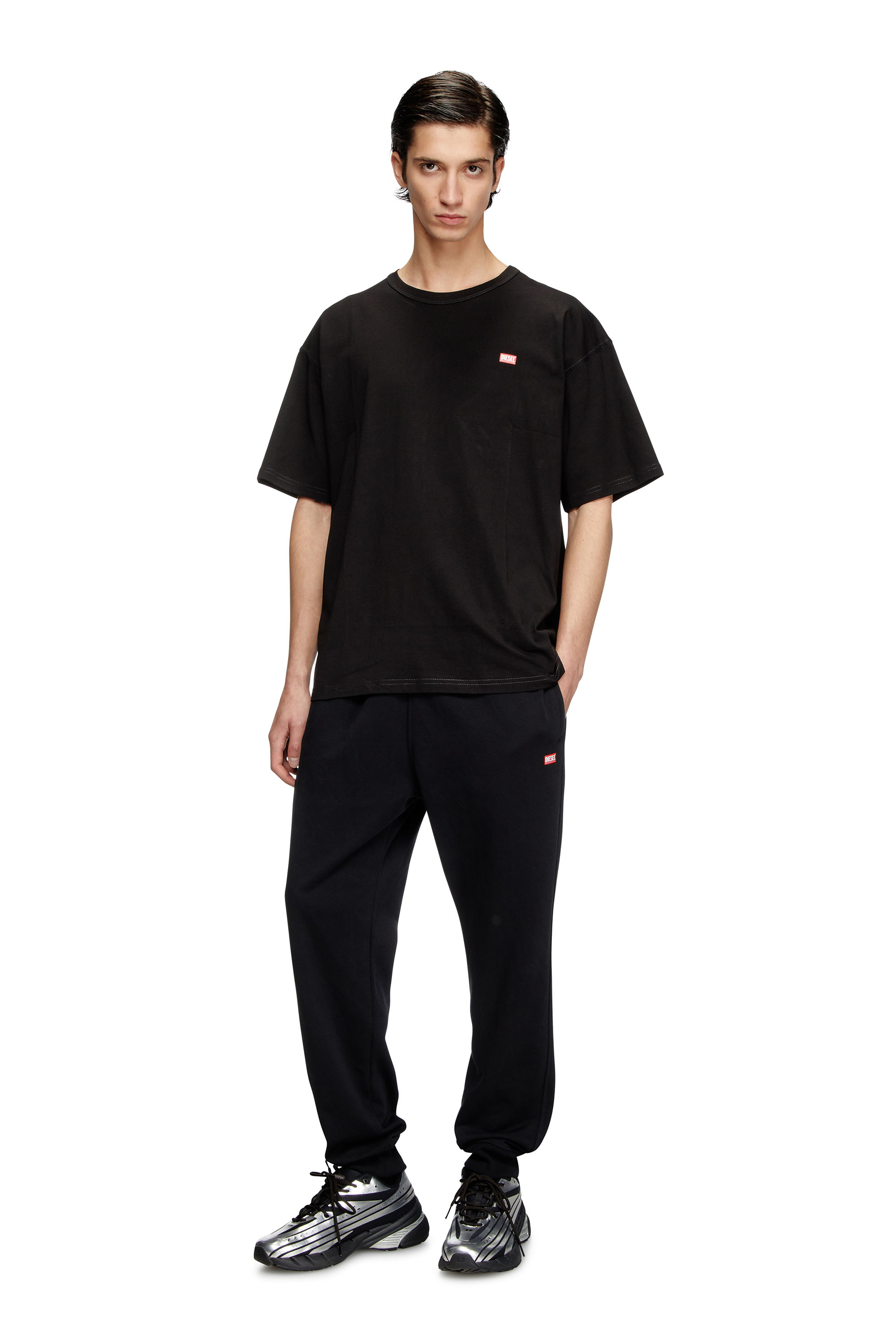 Diesel - P-TARGA-R1, Man's Track pants with small logo in Black - 2