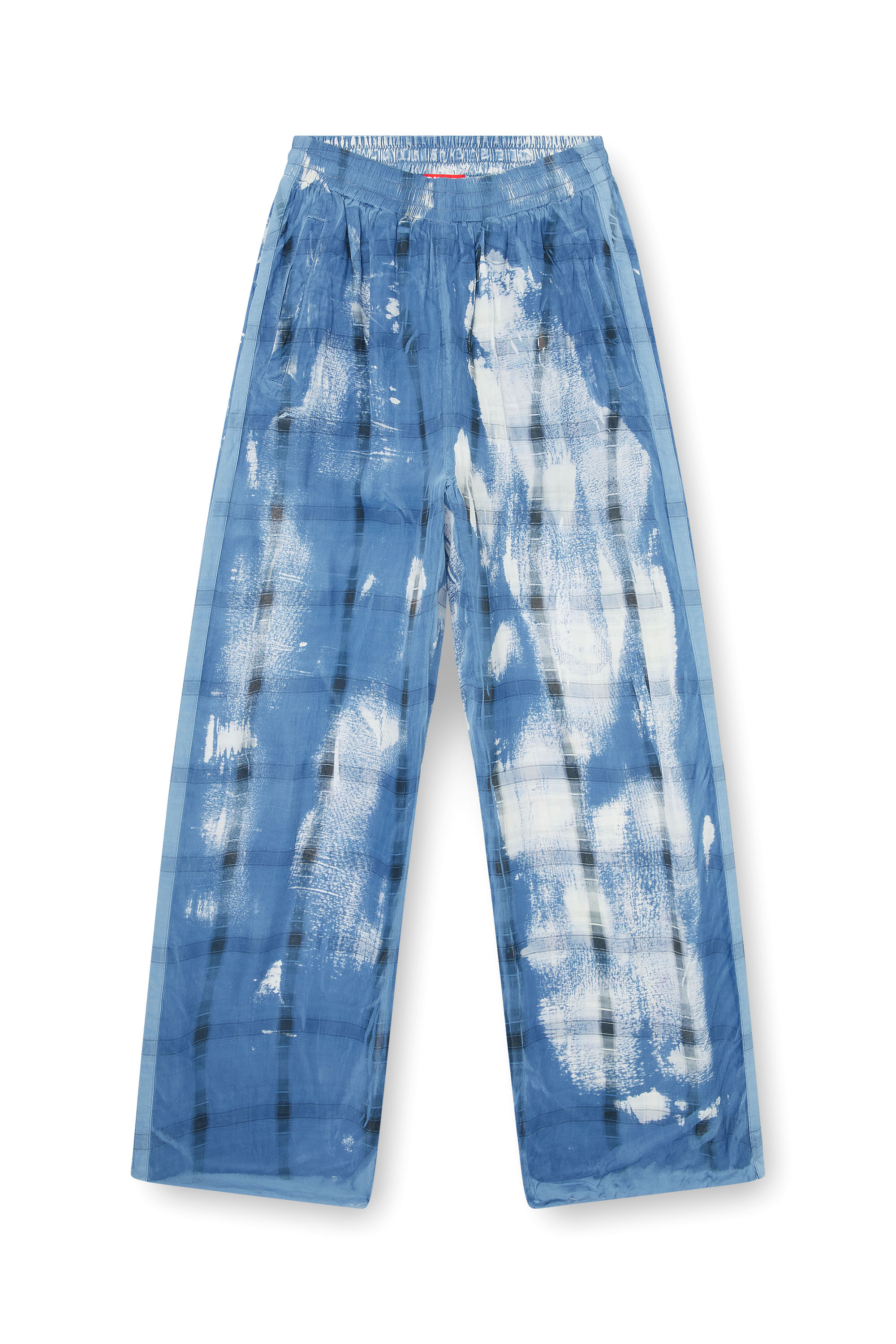 Diesel - P-OLLY, Man's Track pants with check X-ray effect in Blue - 4