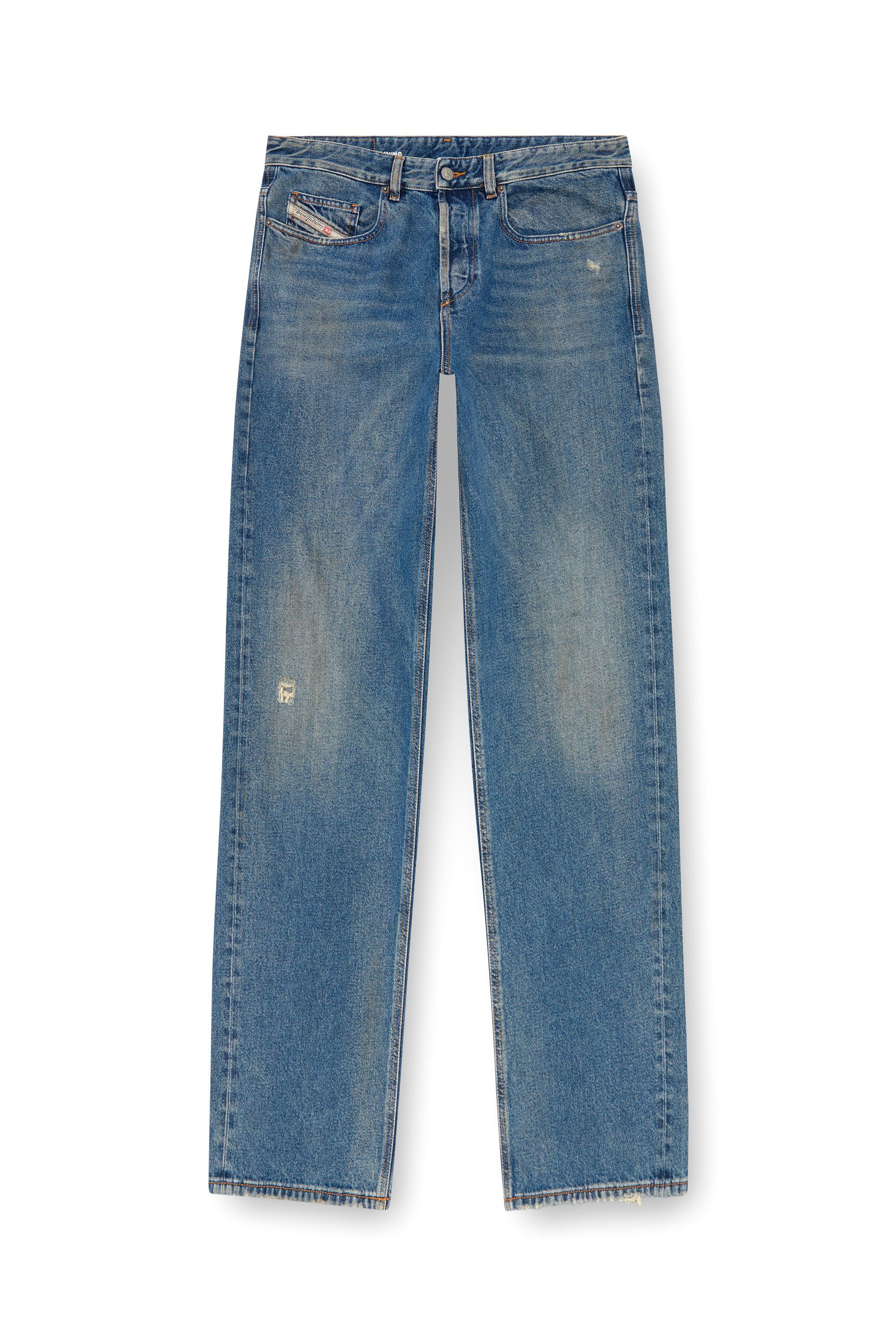 Diesel - Man Straight Jeans 2001 D-Macro 09J79, Medium blue - Image 6