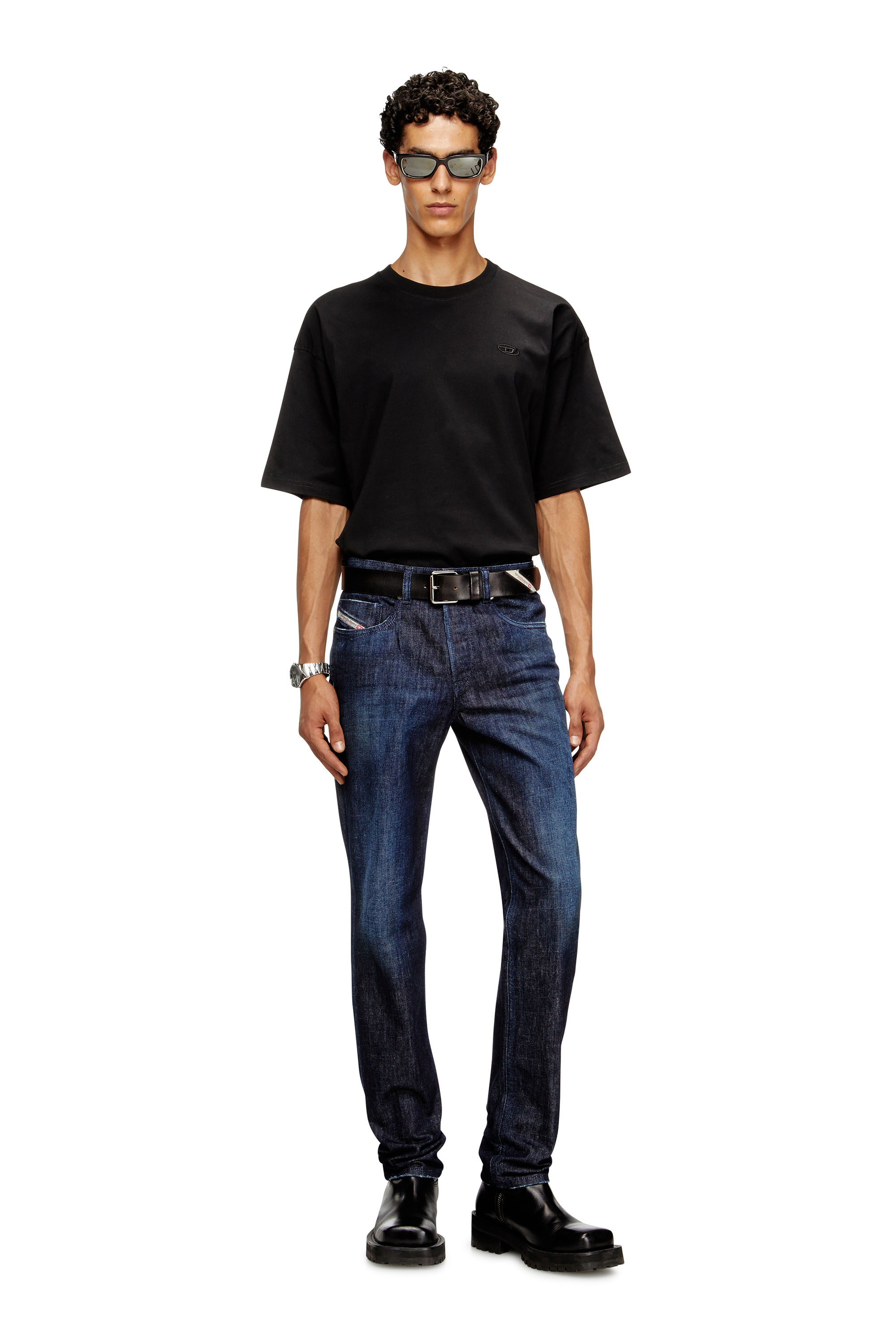 Regular Jeans 2023 D-Finitive 09M19, Dark Blue Diesel - Man's Regular Jeans 2023 D-Finitive 09M19, Dark Blue - 1