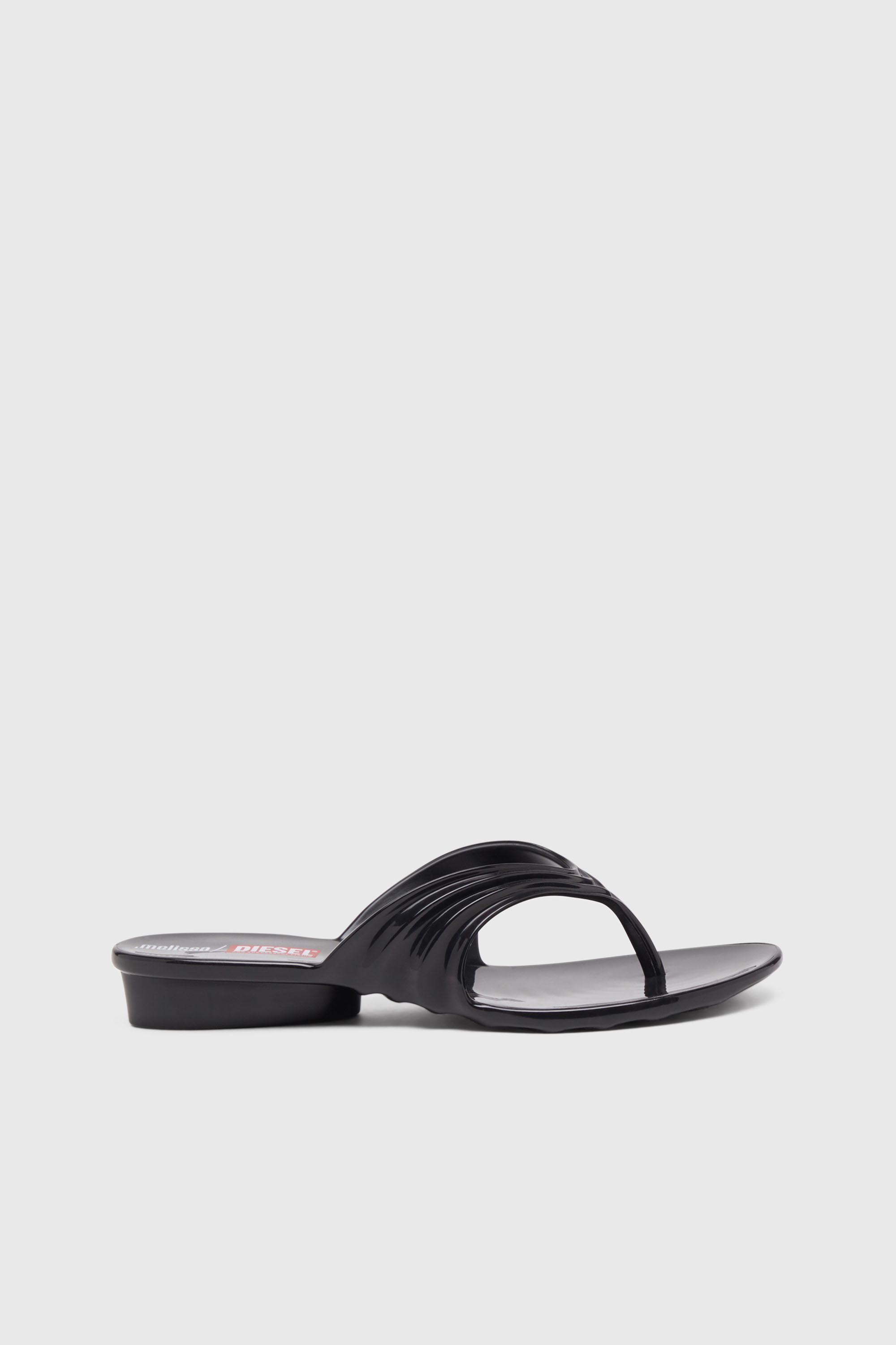 Diesel - MELISSA QUANTUM THONG, Woman's Sculptural flip-flops in Melflex&reg; in Black - 2