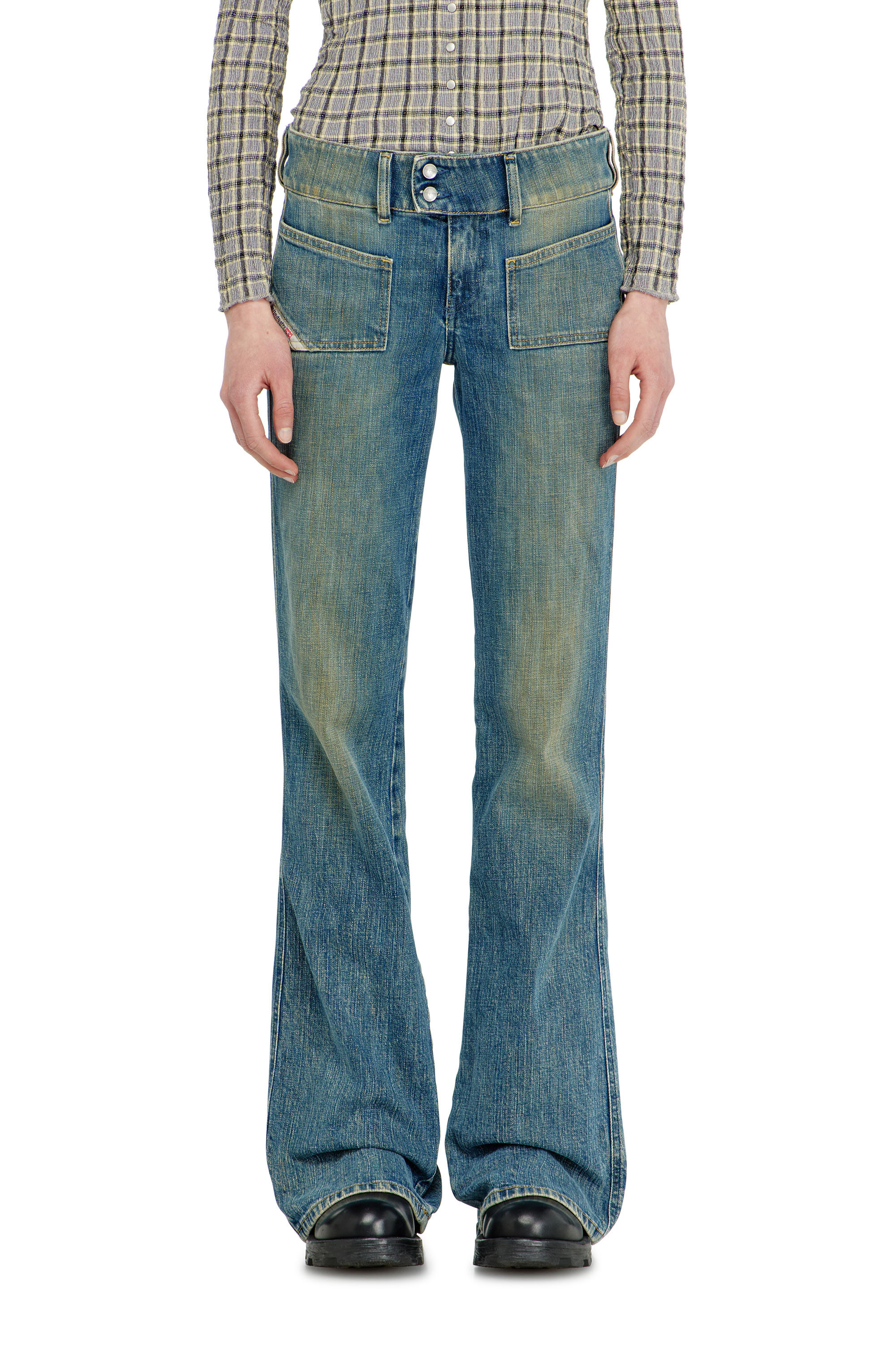 Diesel - Woman's Bootcut Jeans D-Hush 007EJ, Medium blue - 4