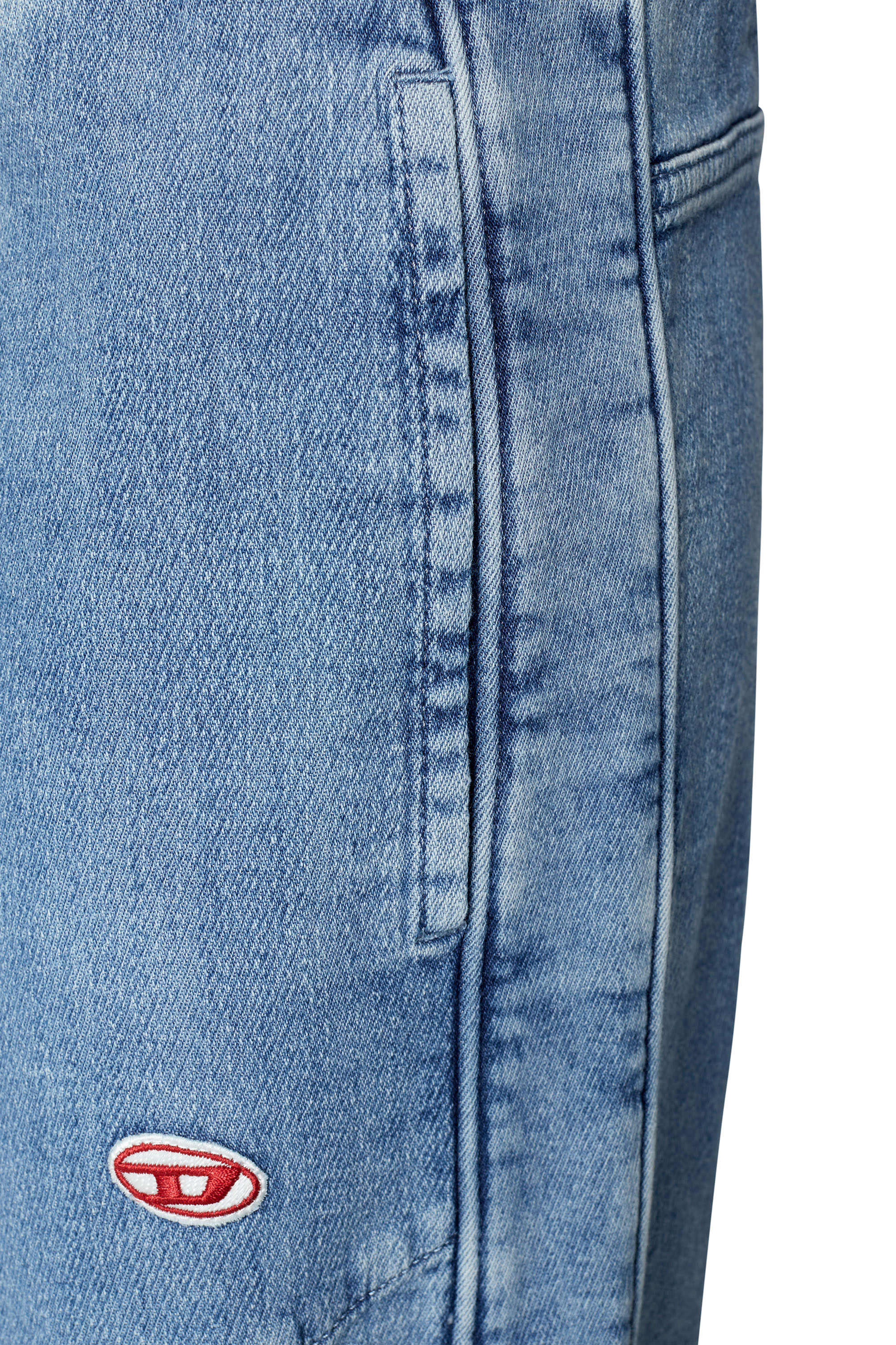 Diesel - Straight D-Martians Track Denim 09D01, Light Blue - Image 3