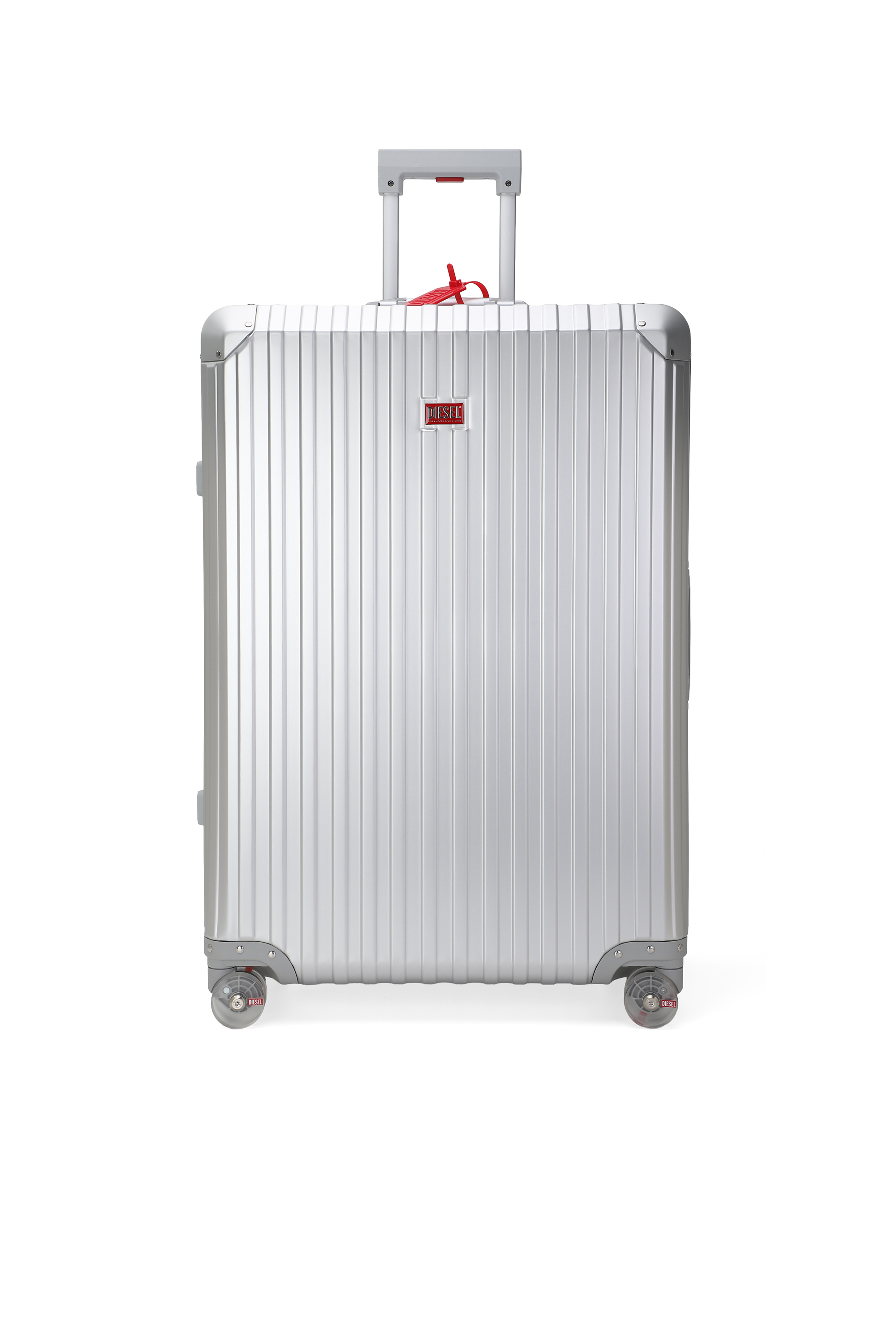 Diesel - DIESEL ALUMINUM TROLLEY- DSL002, Unisex's Aluminum suitcase size L in Silver - 1