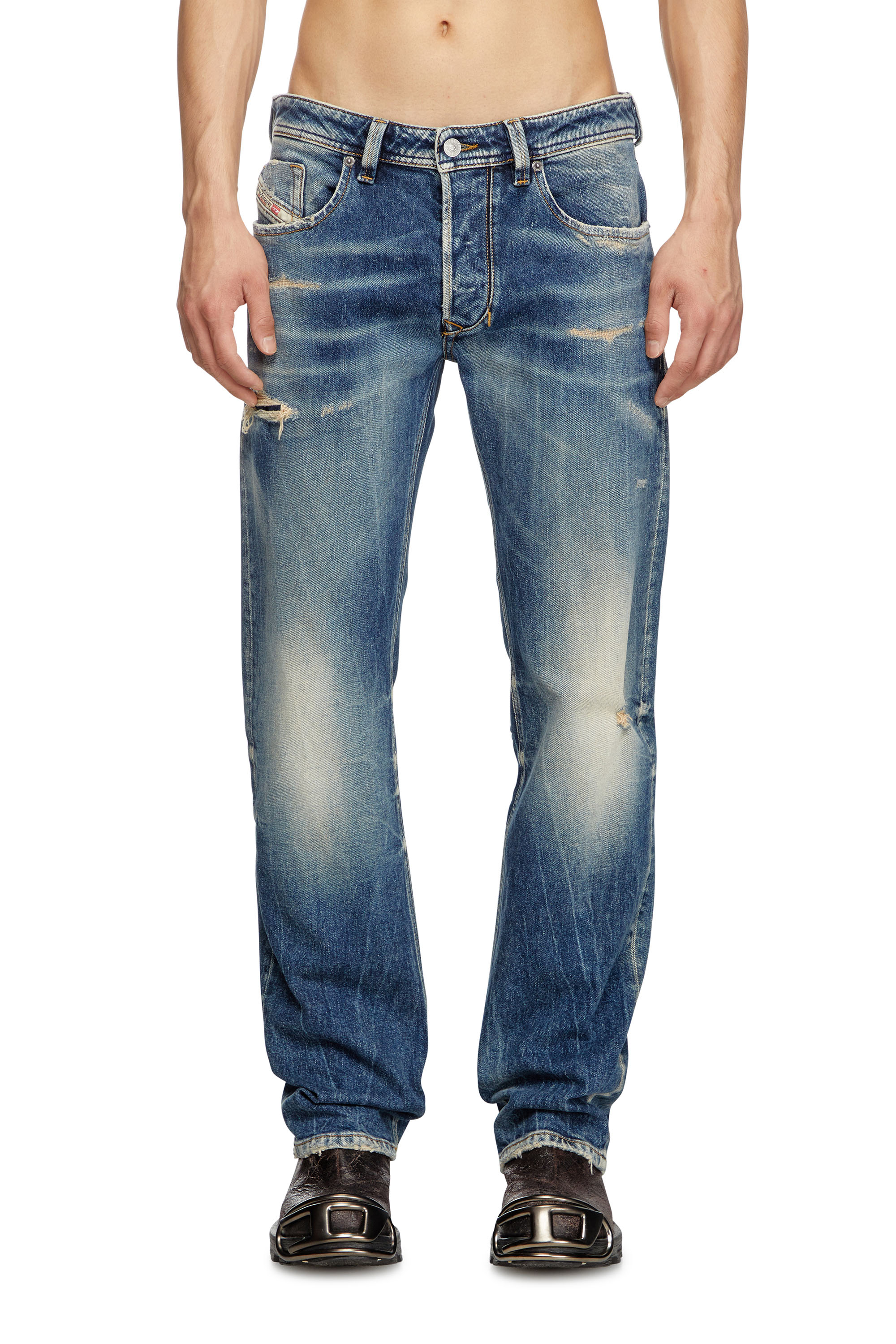 Diesel - Man's Straight Jeans 1985 Larkee 007Y6, Dark Blue - 1