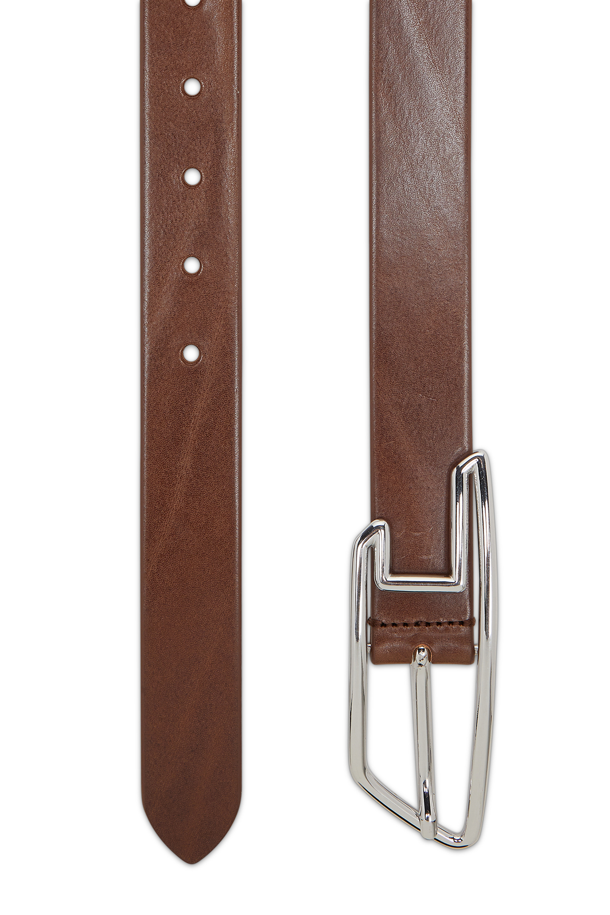 Diesel - B-D LINE W 30, Woman's 3cm belt in pull-up leather in Brown - 2