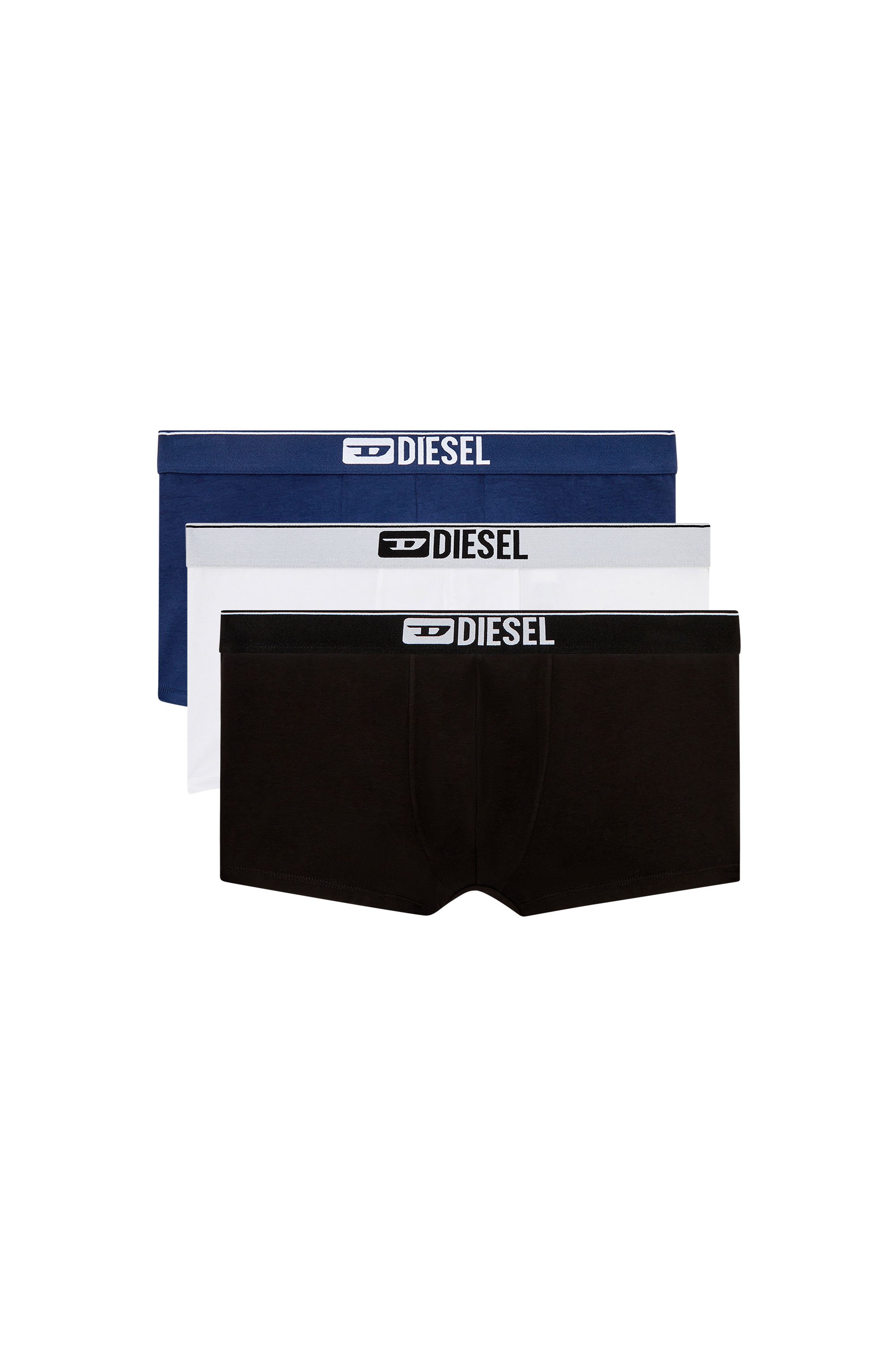 Diesel - UMBX-DAMIENTHREEPACK, Man's Three-pack of plain boxer in White/Blue - 1