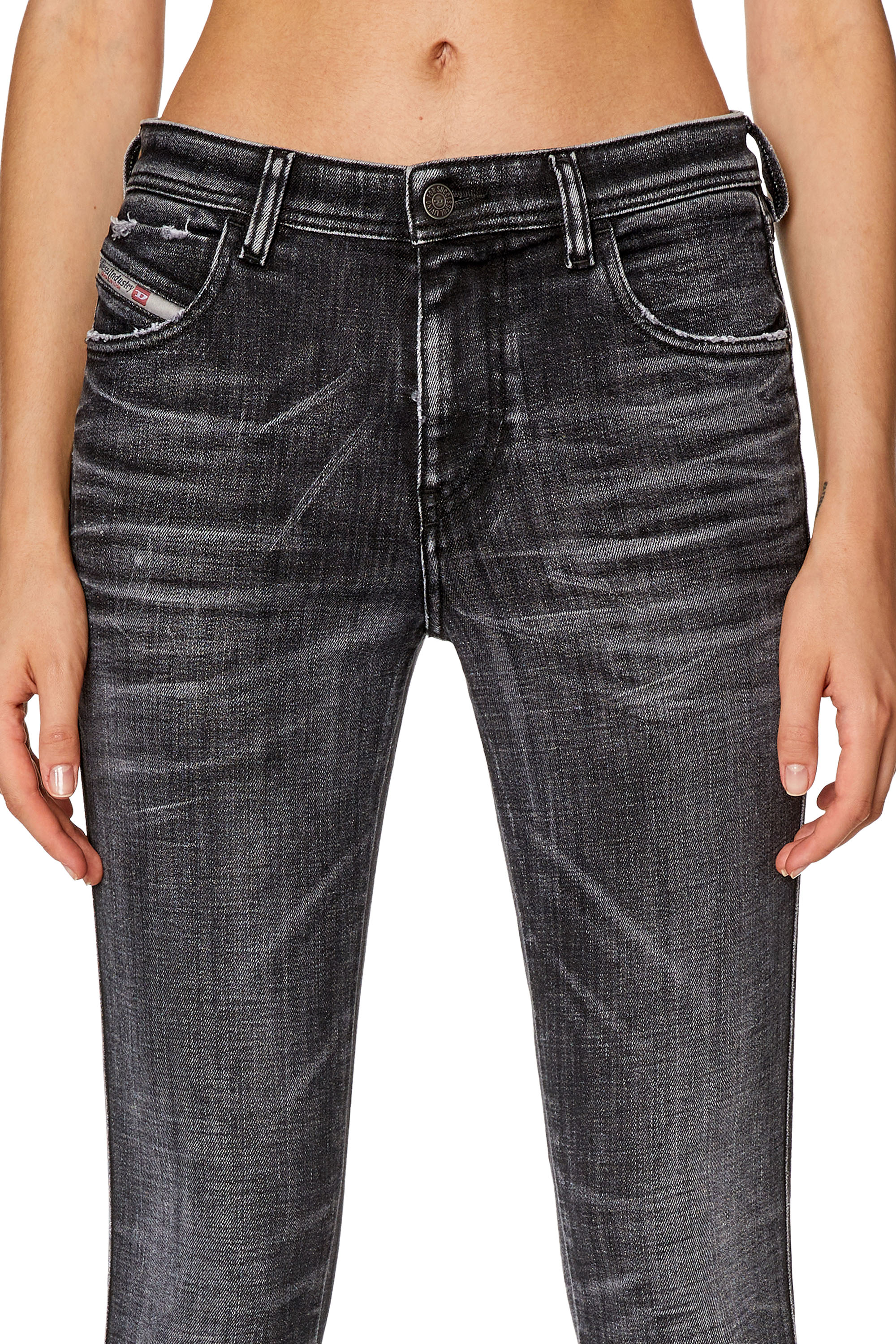 Diesel - Skinny Jeans 2015 Babhila 09G50, Black/Dark grey - Image 3