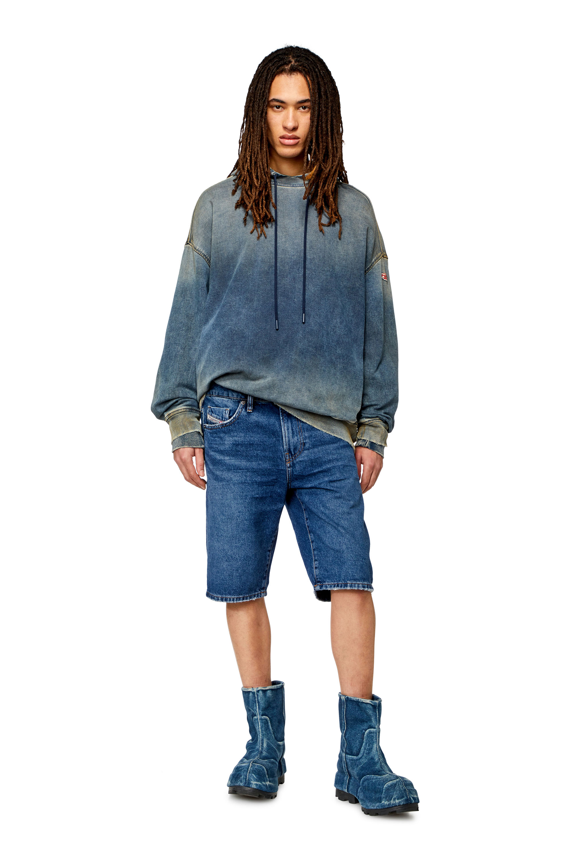 Diesel - SLIM-SHORT, Man Slim denim shorts in Blue - Image 2
