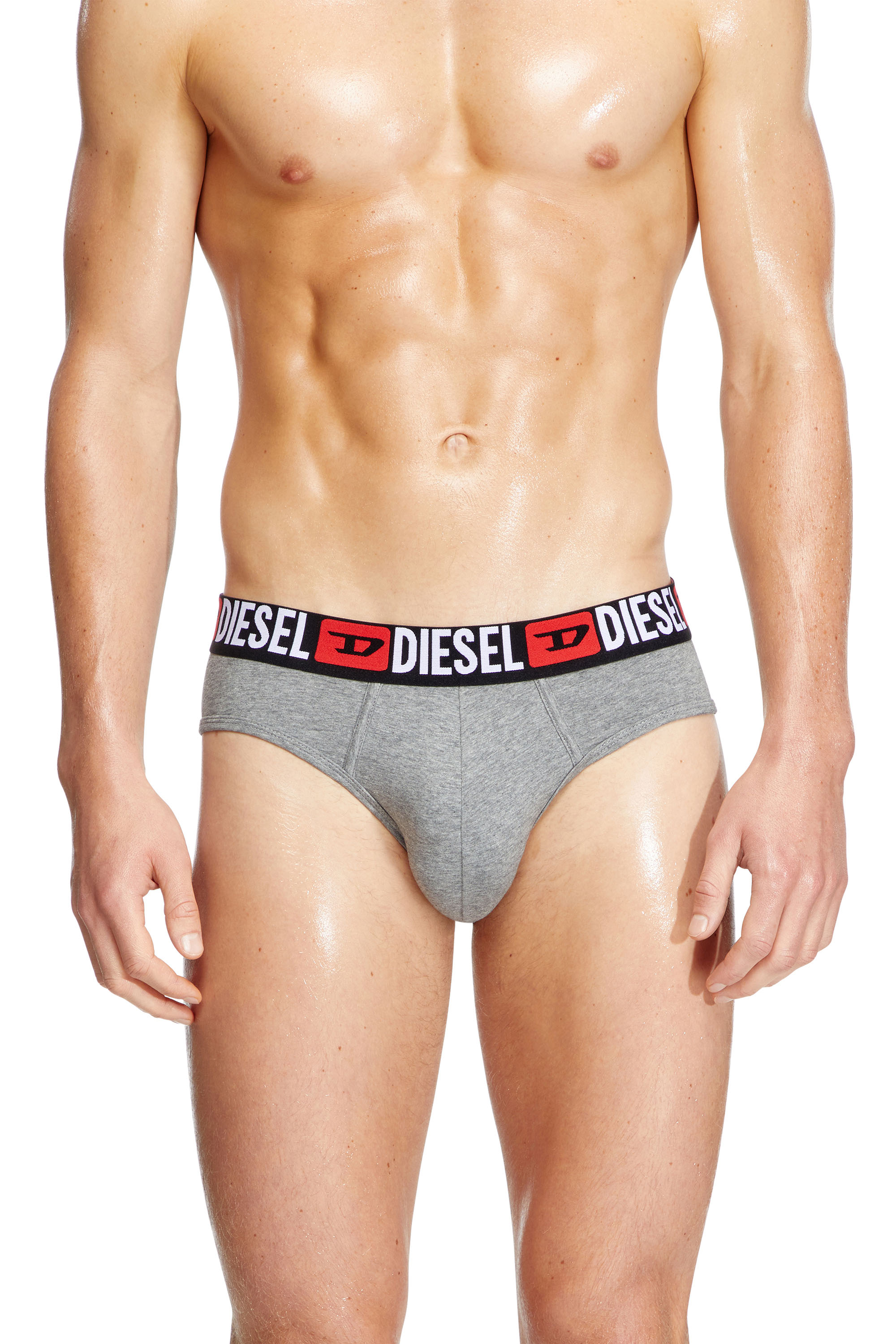 Diesel - UMBR-ANDRETHREEPACK, Man's Three-pack of solid-colour briefs in White/Black - 3