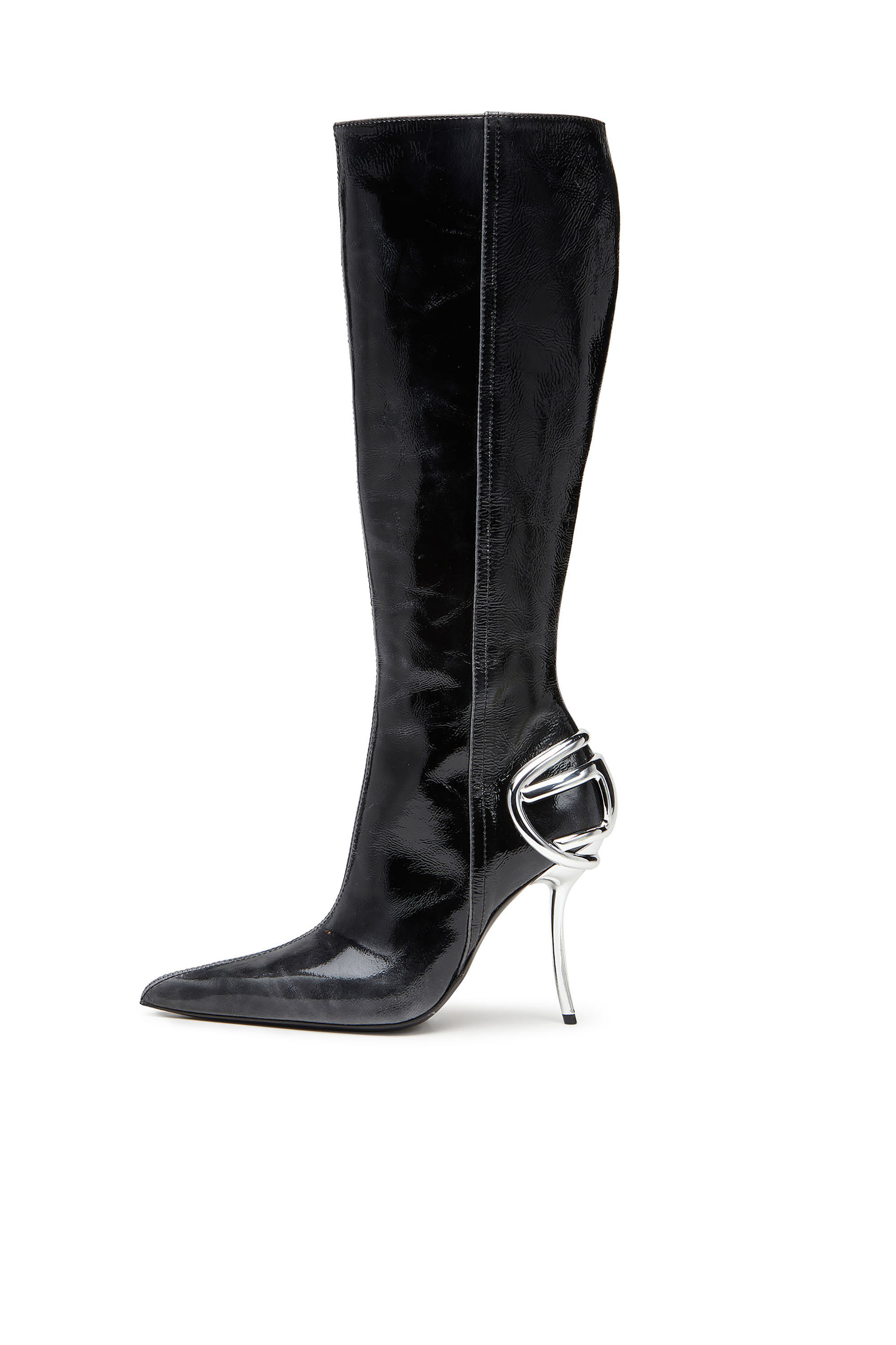 Diesel - D-TEN&HALF HB, Woman's D-Ten&Half - Knee-high leather boots in Black - 6