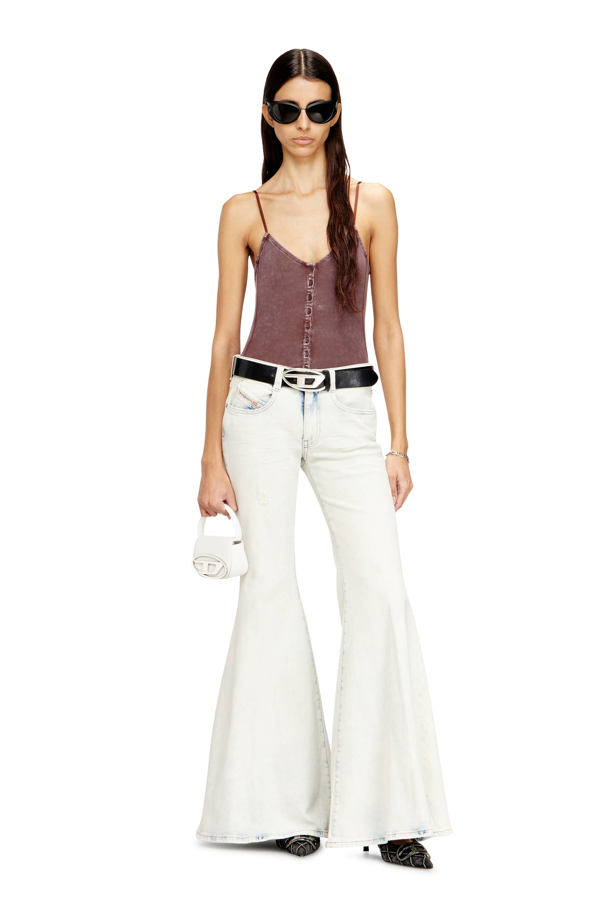 Diesel - Woman's Flare Jeans 1970 D-Bleess 0ADBS, White - 1