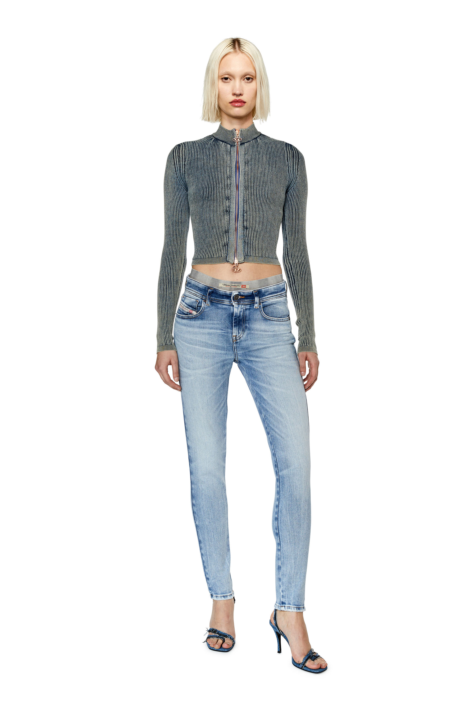 Diesel - Super skinny Jeans 2017 Slandy 09G18, Light Blue - Image 4