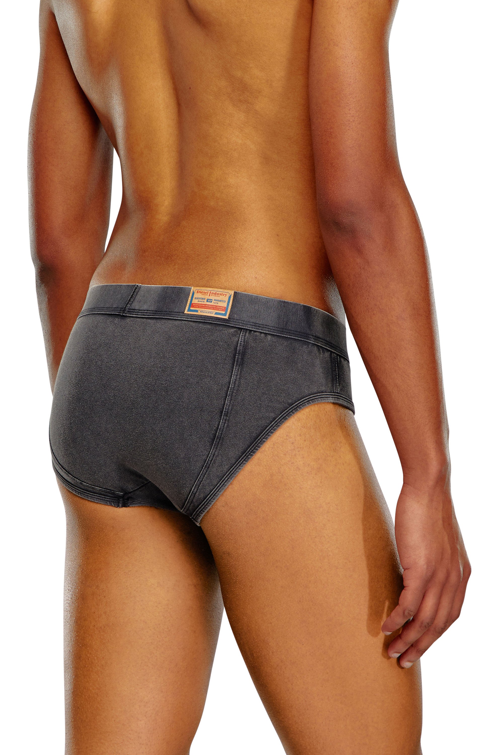 Diesel - UMBR-ANDRE-H, Man's Briefs in denim-effect cotton in Black - 3