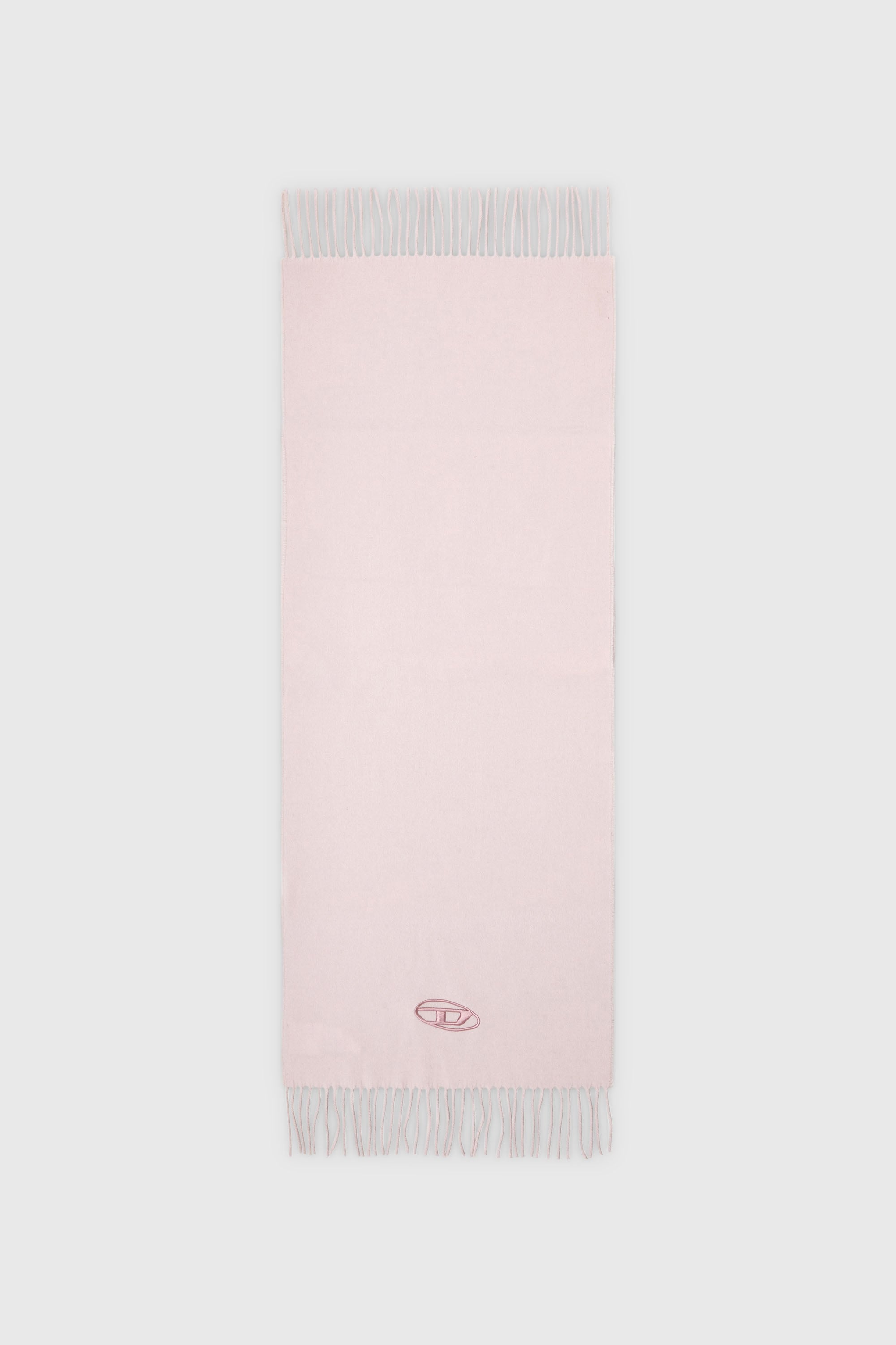 Diesel - S-IMON-D-LONG, Unisex's Wool-blend scarf with fringed edges in Pink - 2