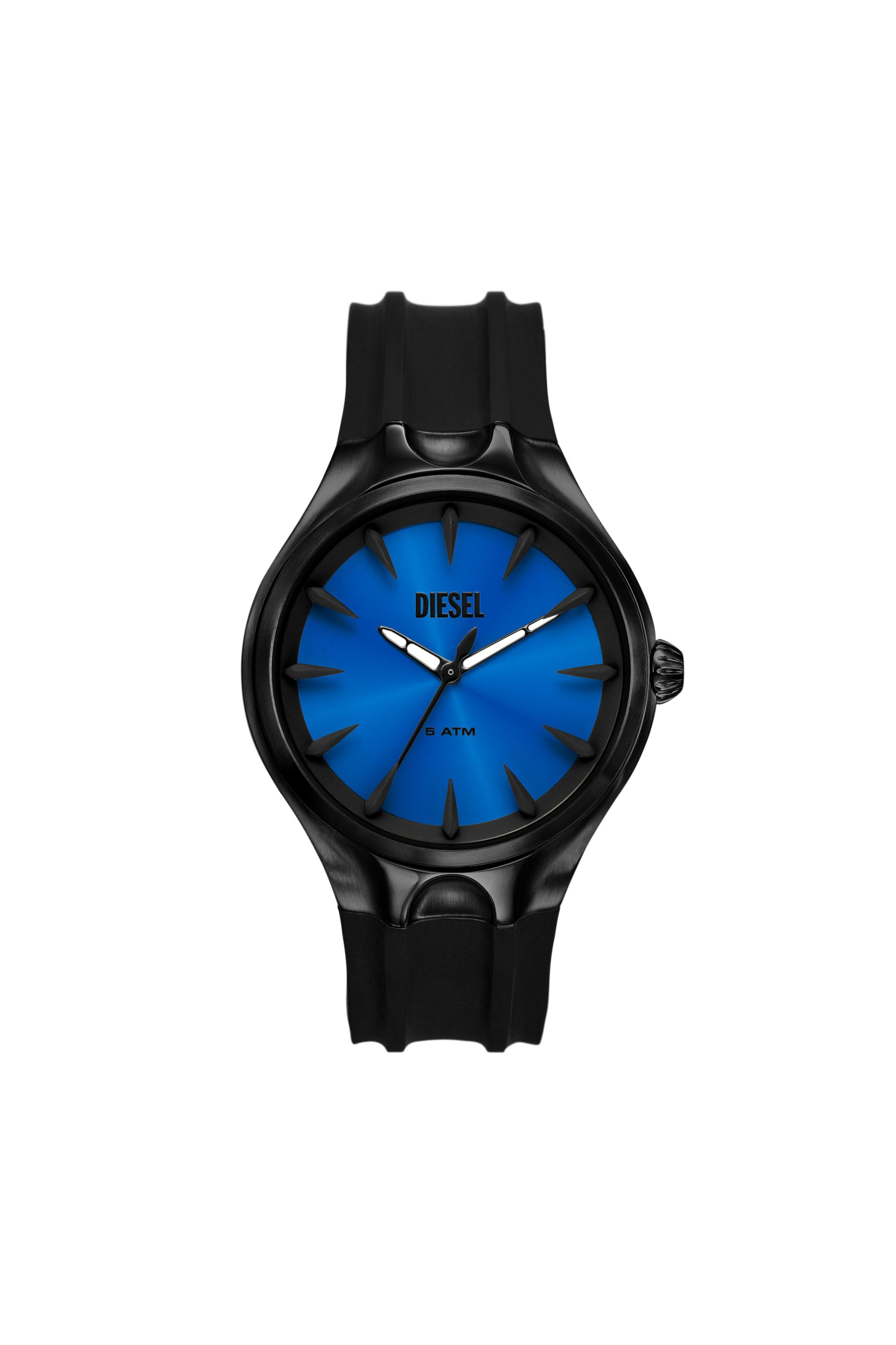 Diesel - DZ2203, Man's Streamline three-hand black silicone watch in Black - 1