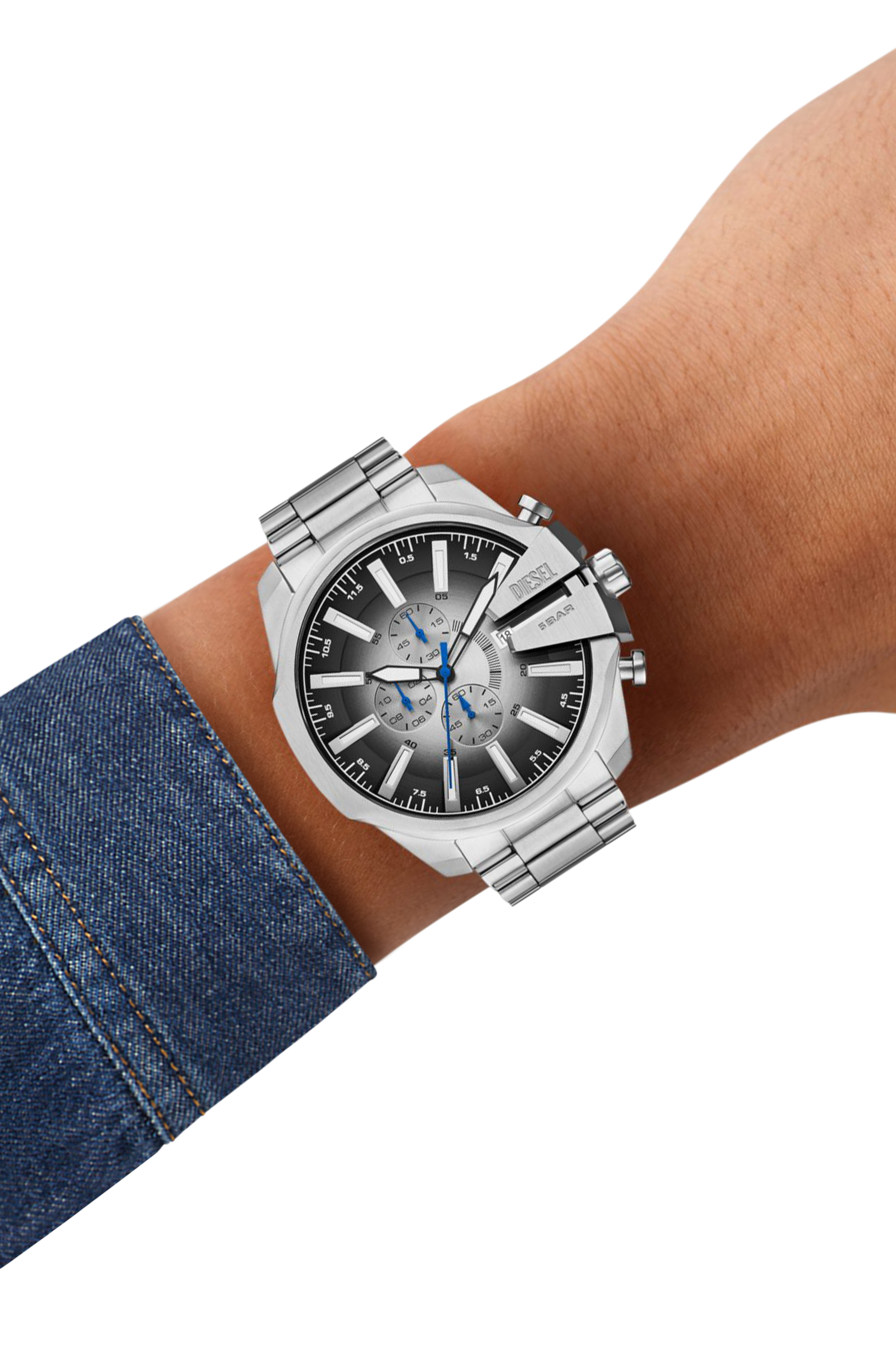 Diesel - DZ4686 WATCH, Man's Mega Chief Slim Stainless Steel Watch in Silver - 4