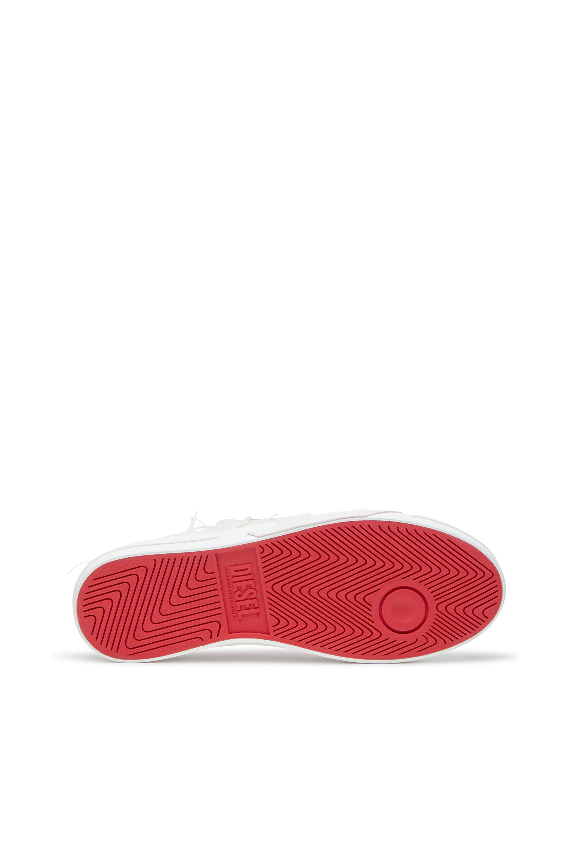 S-D-VERSE LOW W, Pink/White Diesel - S-D-VERSE LOW W, Woman's S-D-Verse-Sneakers in frayed canvas in Pink/White - 5