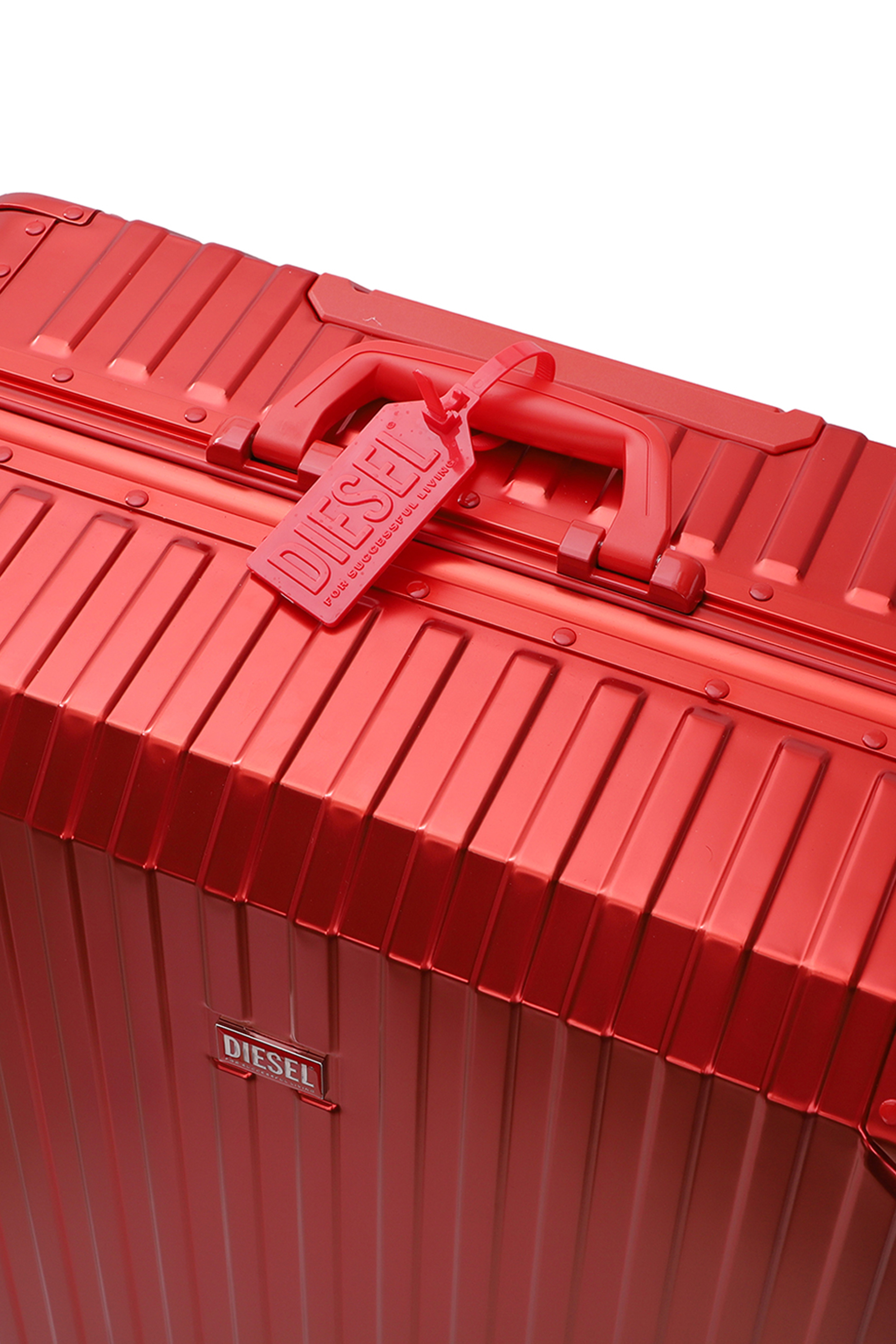 Diesel - DIESEL ALUMINUM TROLLEY- DSL002, Unisex's Aluminum suitcase size L in Red - 6