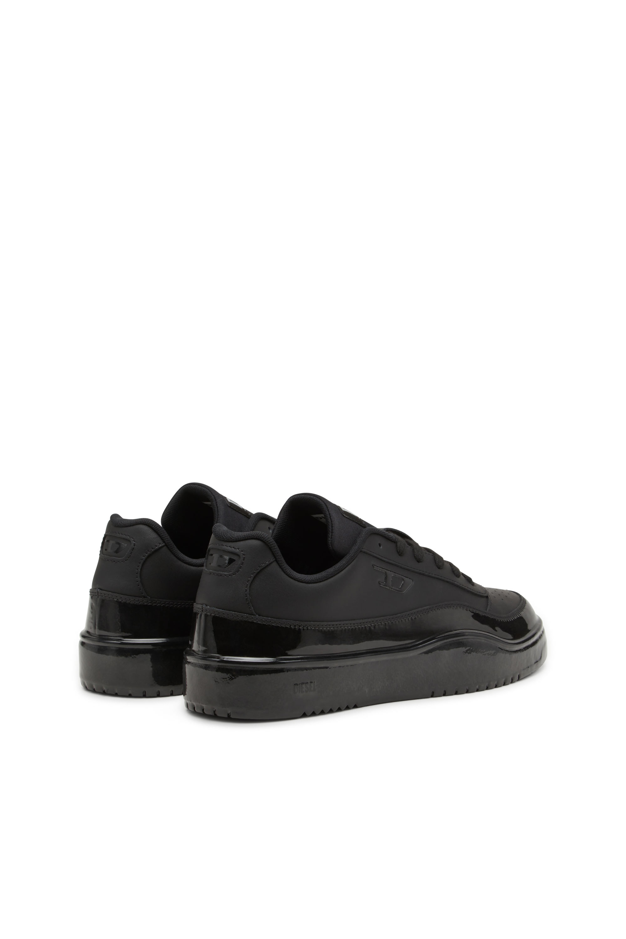 Diesel - S-TRACKER-D LOW, Man's S-Tracker-D-Silicone-dipped leather sneakers in Black - 3