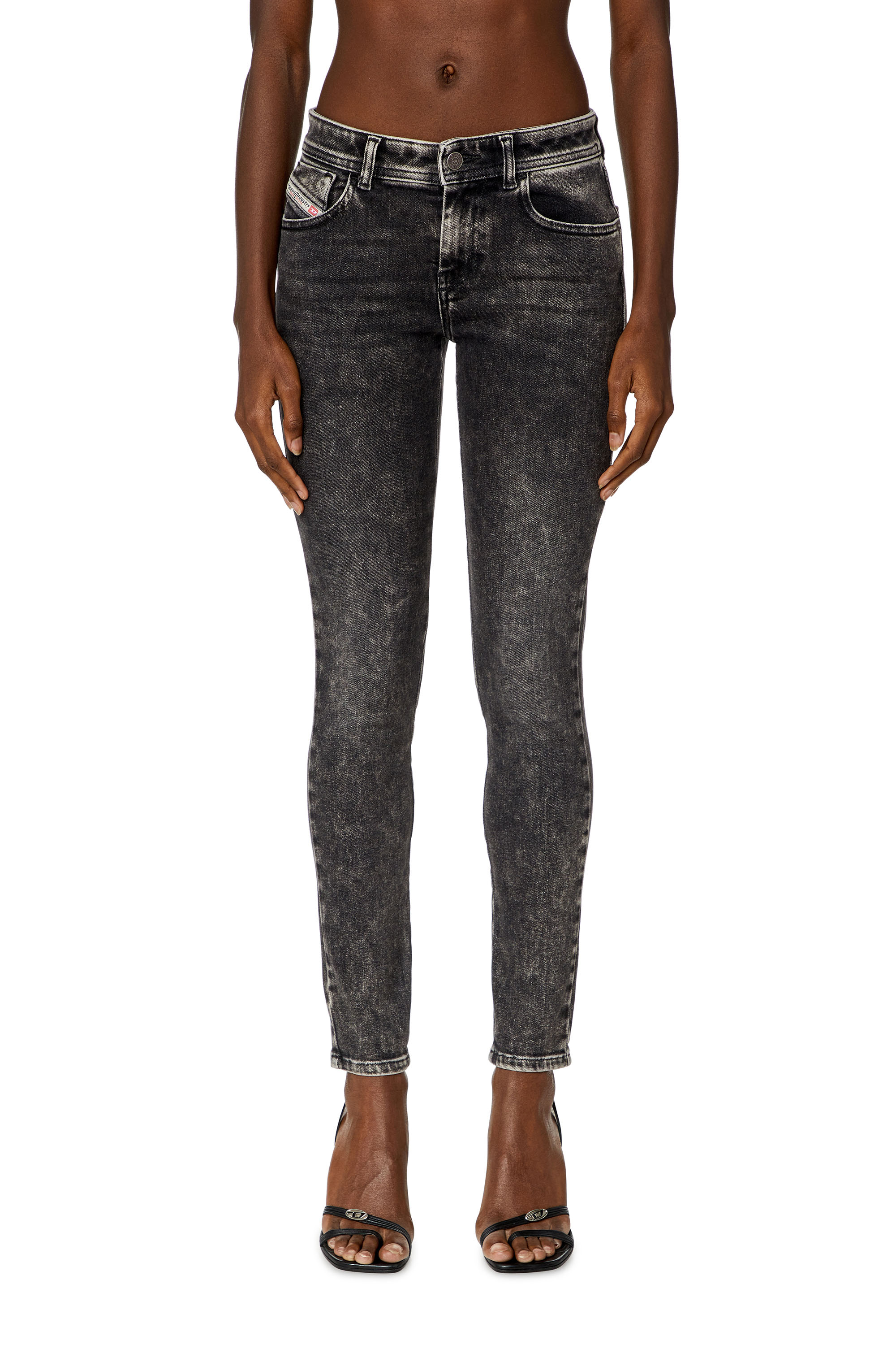 Diesel - Super skinny Jeans 2017 Slandy 09H88, Black/Dark grey - Image 2