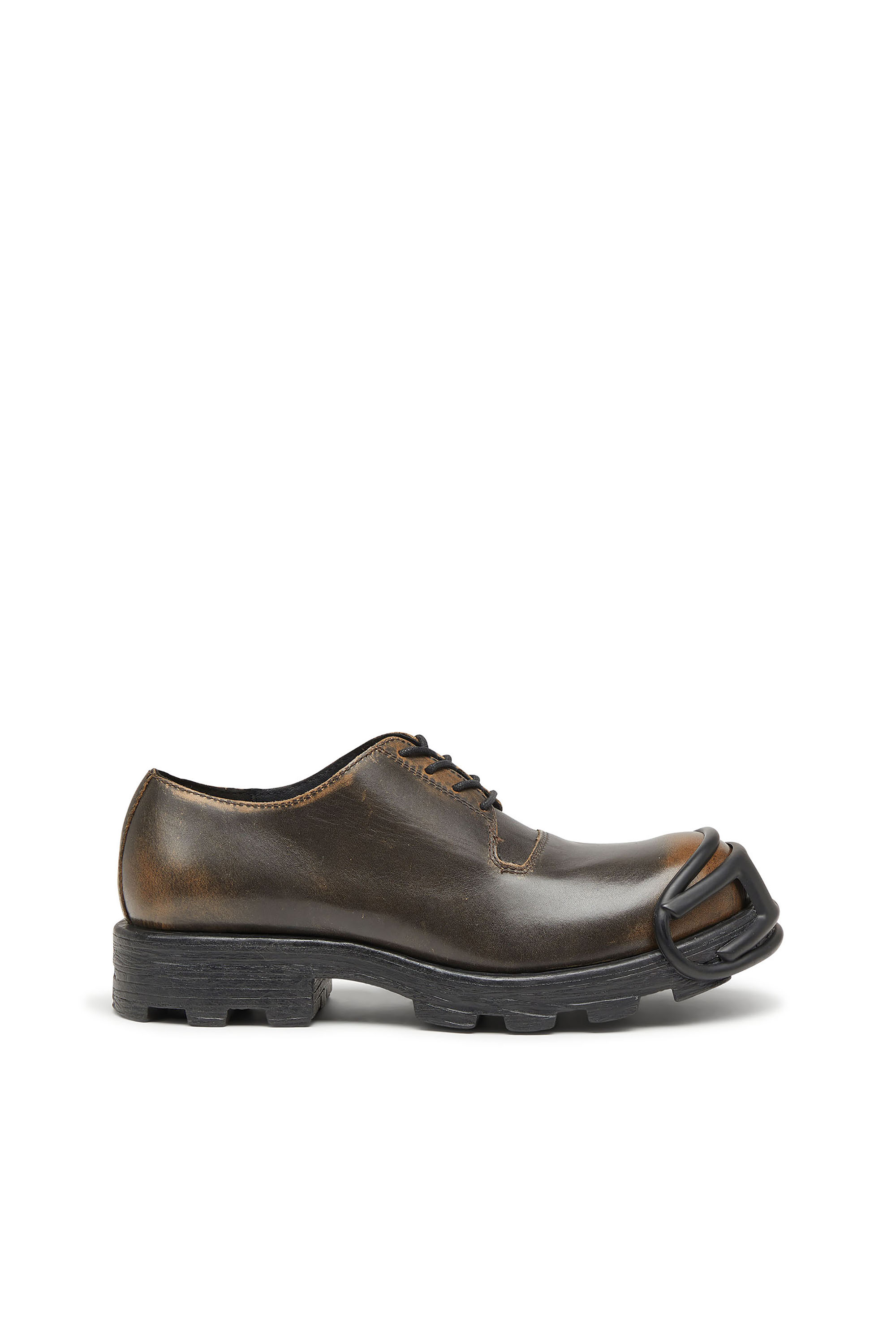 Diesel - D-HAMMER SO D, Man's D-Hammer-Derby shoes in brushed leather in Brown - 1