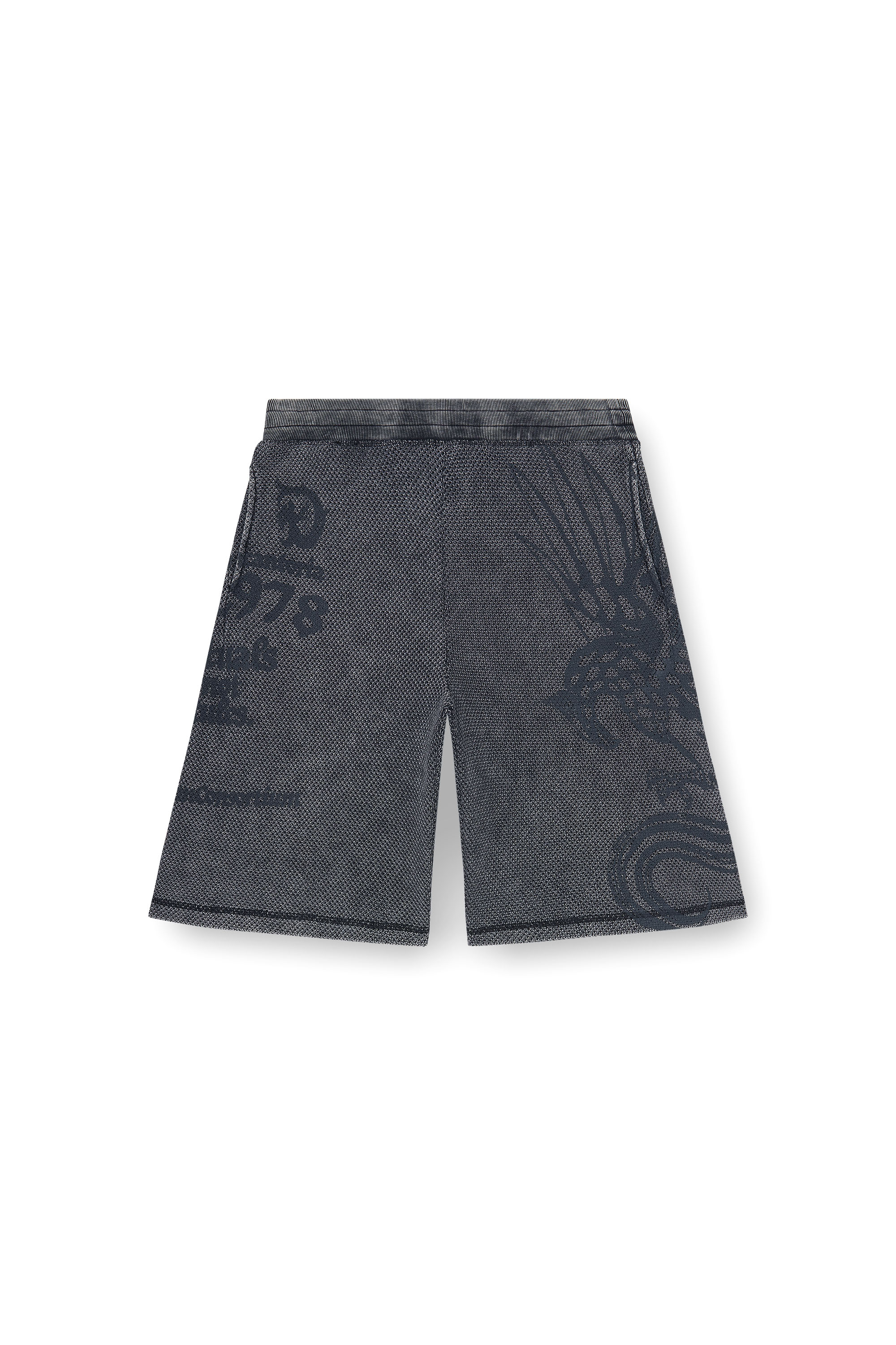 Diesel - P-ERRY, Man's Mesh cotton sweatshorts with prints in null - 4
