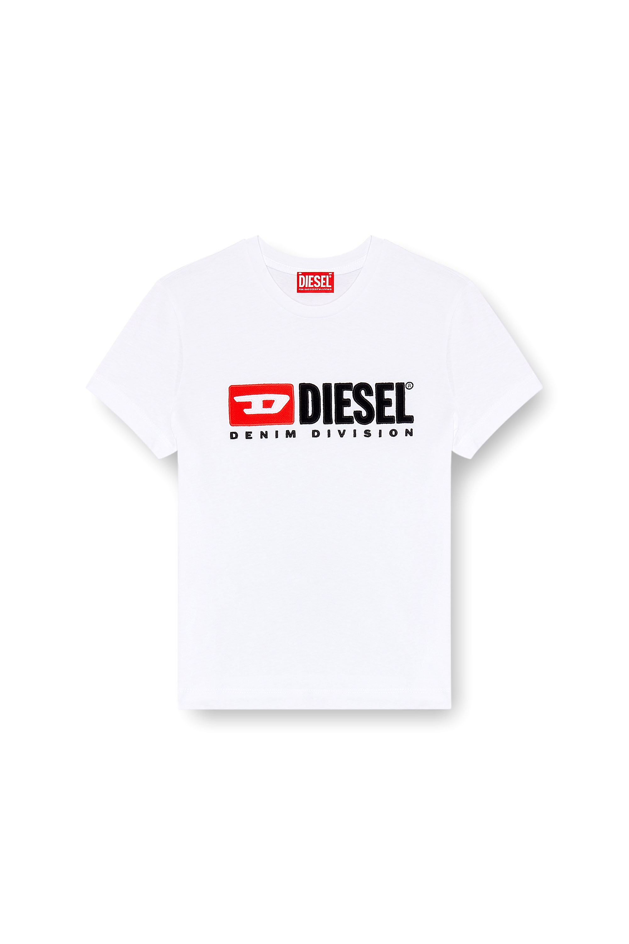 Diesel - T-SLI-DIV, Woman's T-shirt with Diesel patches in White - 2