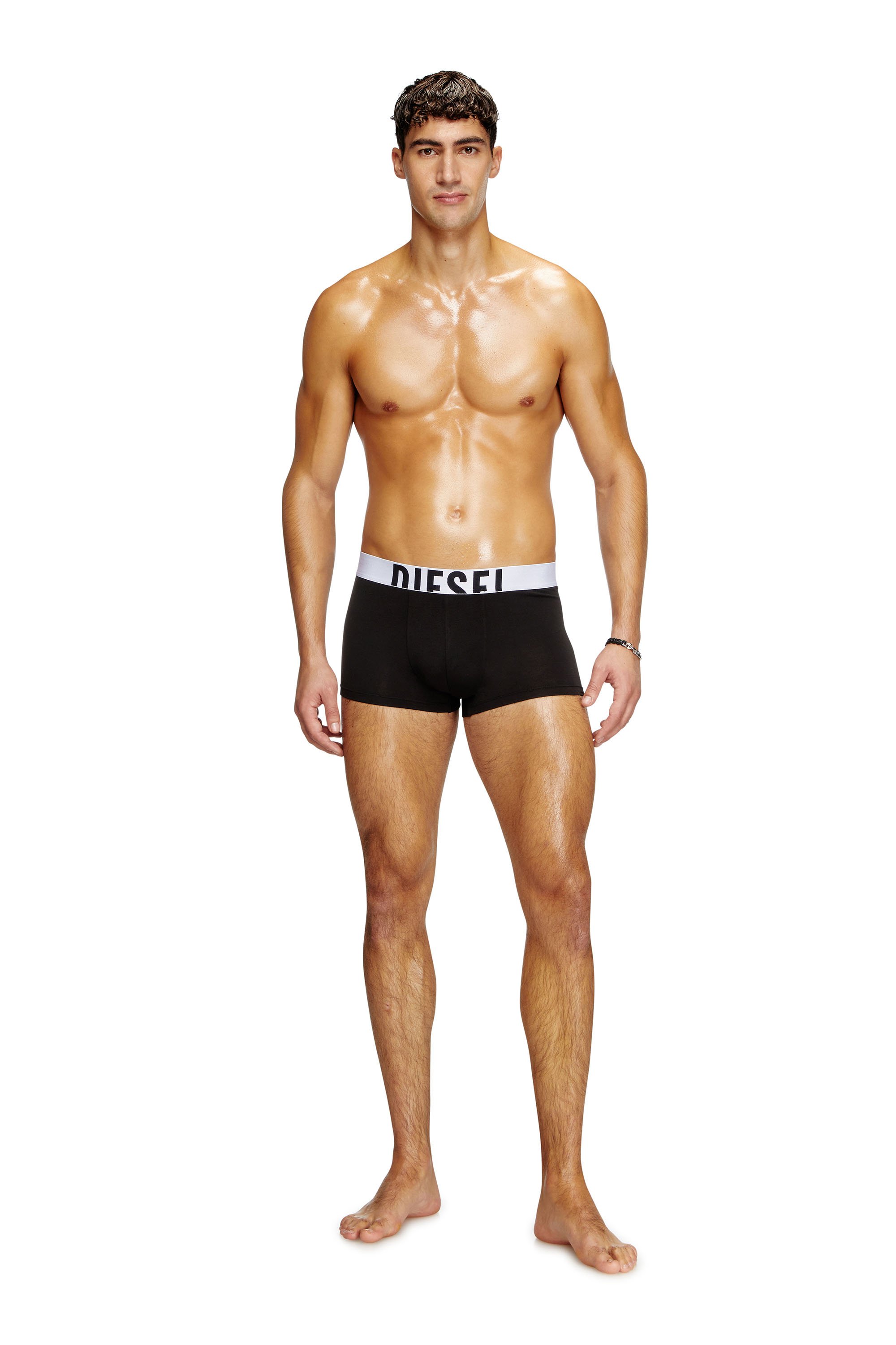 Diesel - DAMIEN-D-POP-3PACK-40, Man's Three-pack boxer briefs in stretch cotton in Multicolor/Black - 3