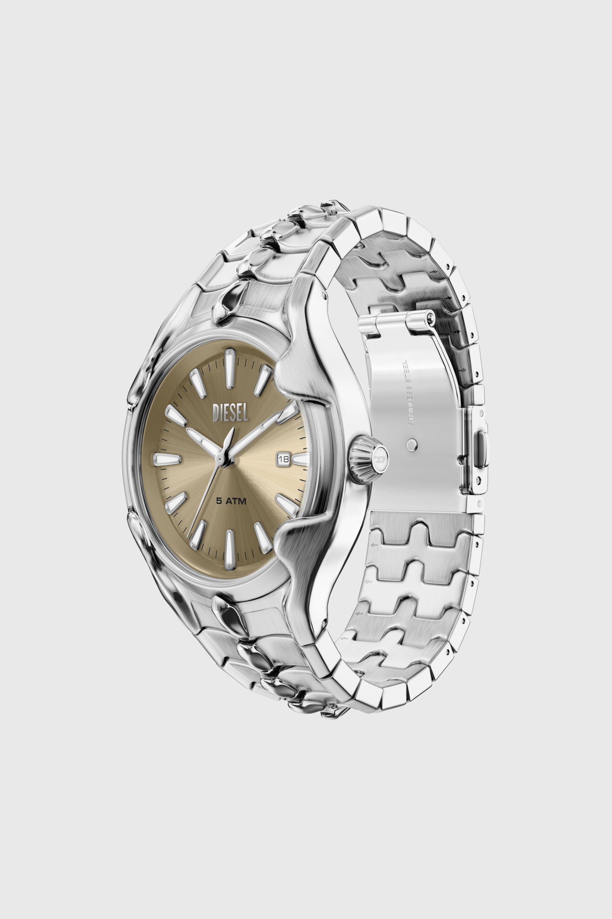 Diesel - DZ2234 WATCH, Man's Vert Three-Hand Date Stainless Steel Watch in Silver - 2