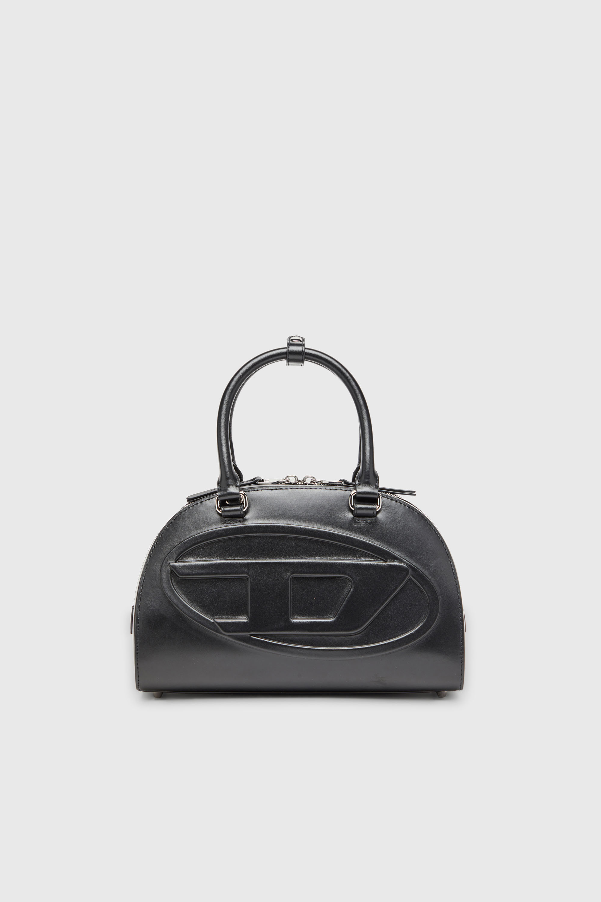 Diesel - 1DR DOME TOP HANDLE, Woman's 1DR Dome-Leather bowling bag in Black - 1