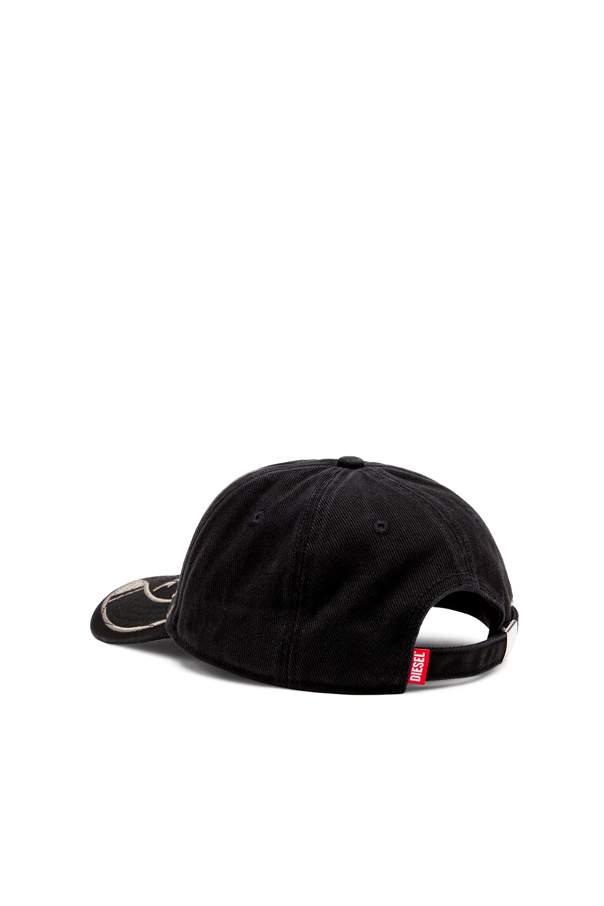 Diesel - C-ARSON, Man's Baseball cap with embroidered detail in Black/Grey - 2